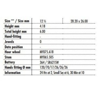 Movimento da Polso Miyota JS00