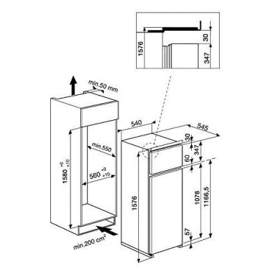 Hotpoint T 16 A2 D/HA Incasso 240L A++ Bianco frigorifero con congelatore