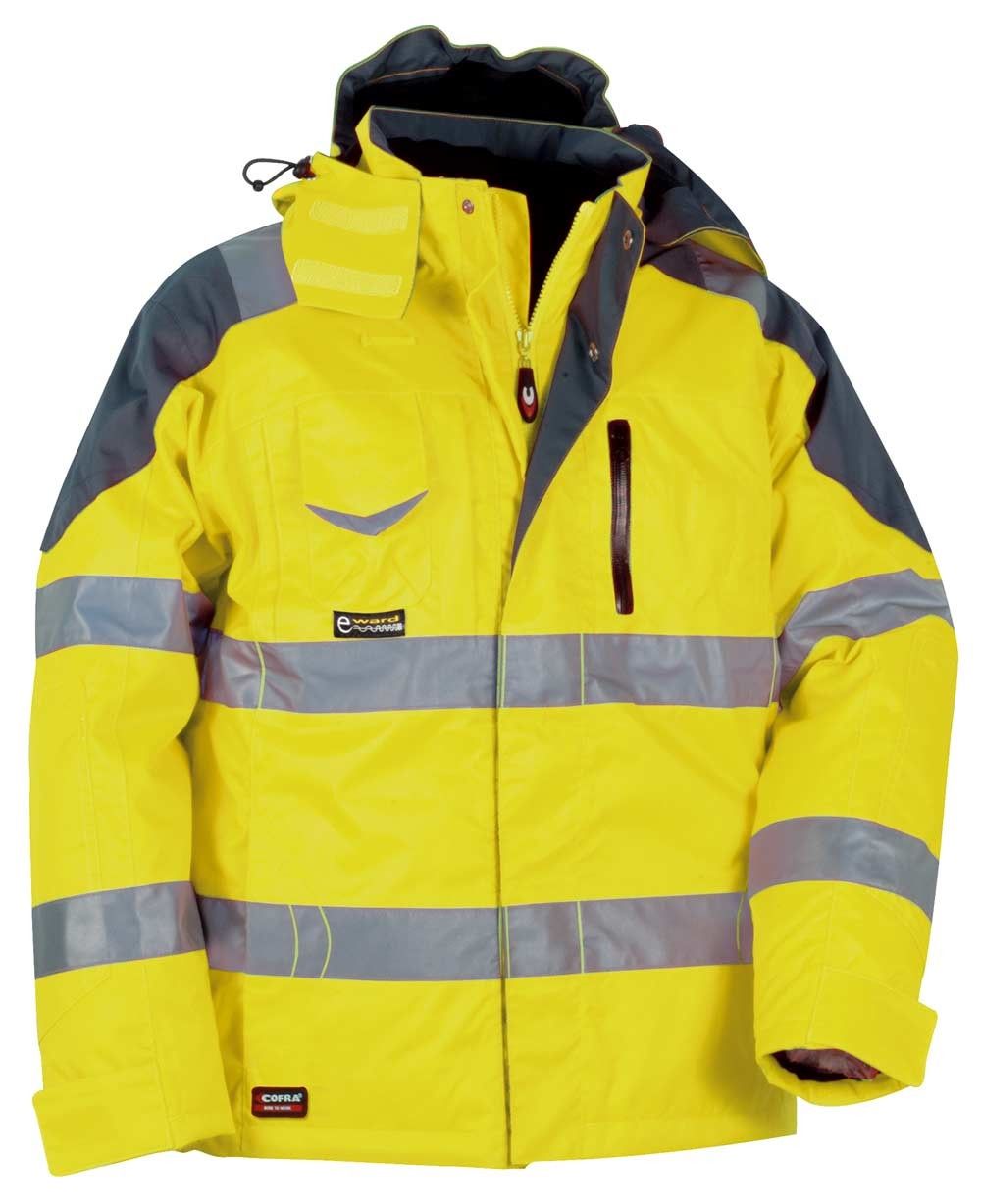Giubbotto Imbottito Lavoro Antifortunistica Cofra Rescue Fluo