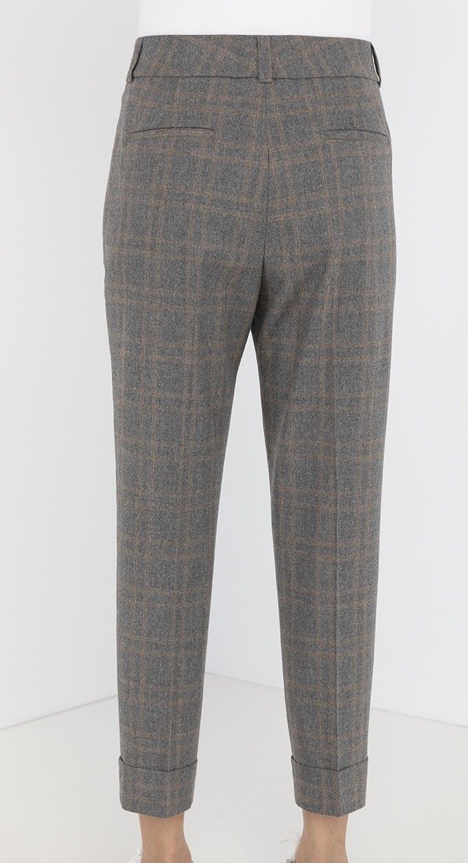 Pantalone con pinces lana grigio CAPPELLINI