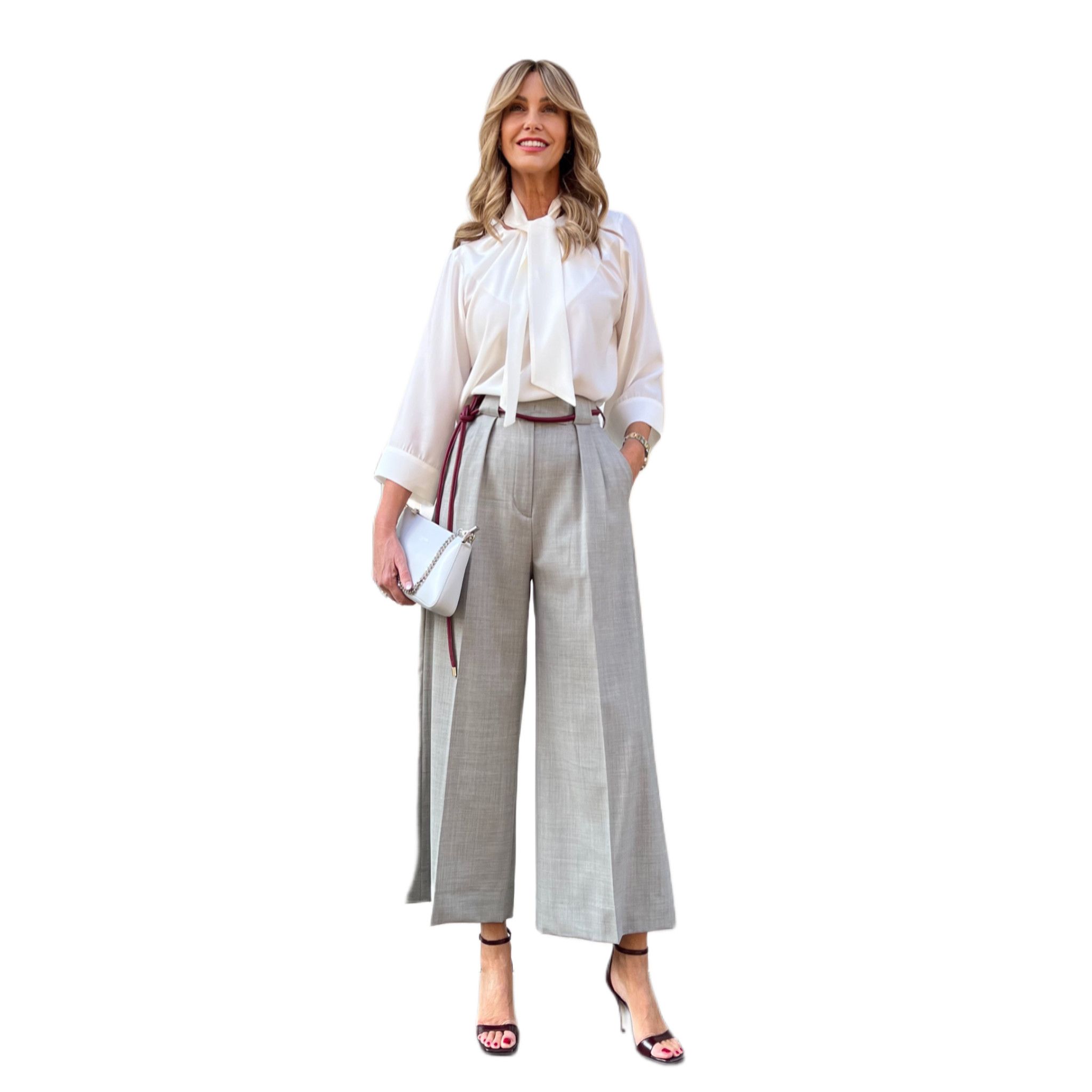 Pantalone AudreyW Grigio Perla BRIGLIA