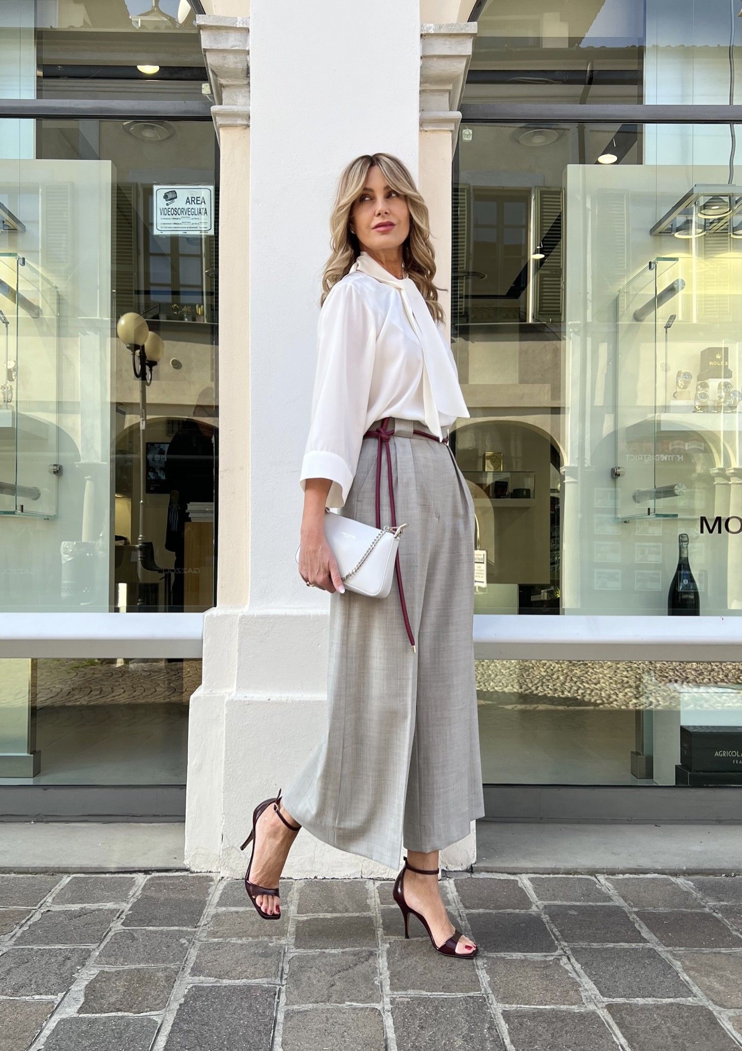 Pantalone AudreyW Grigio Perla BRIGLIA