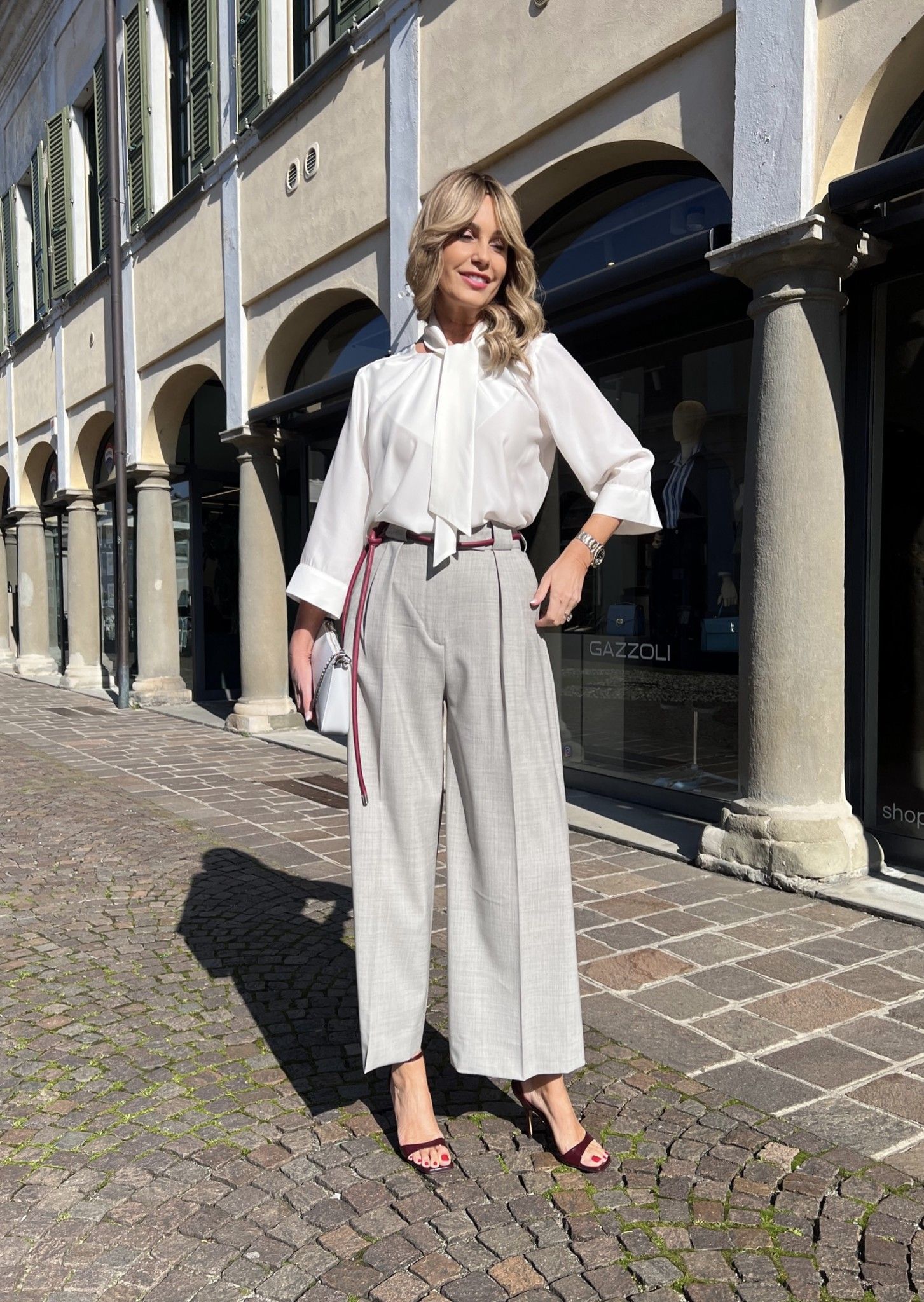 Pantalone AudreyW Grigio Perla BRIGLIA