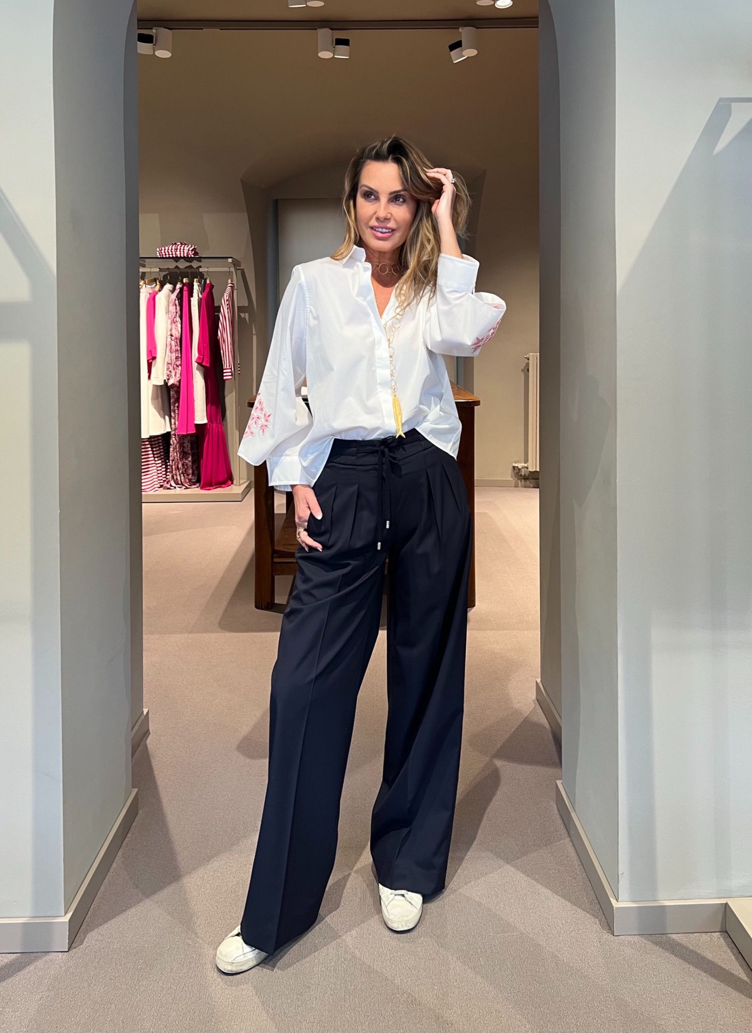 Camicia Bianca Ricamo GUGLIELMINOTTI