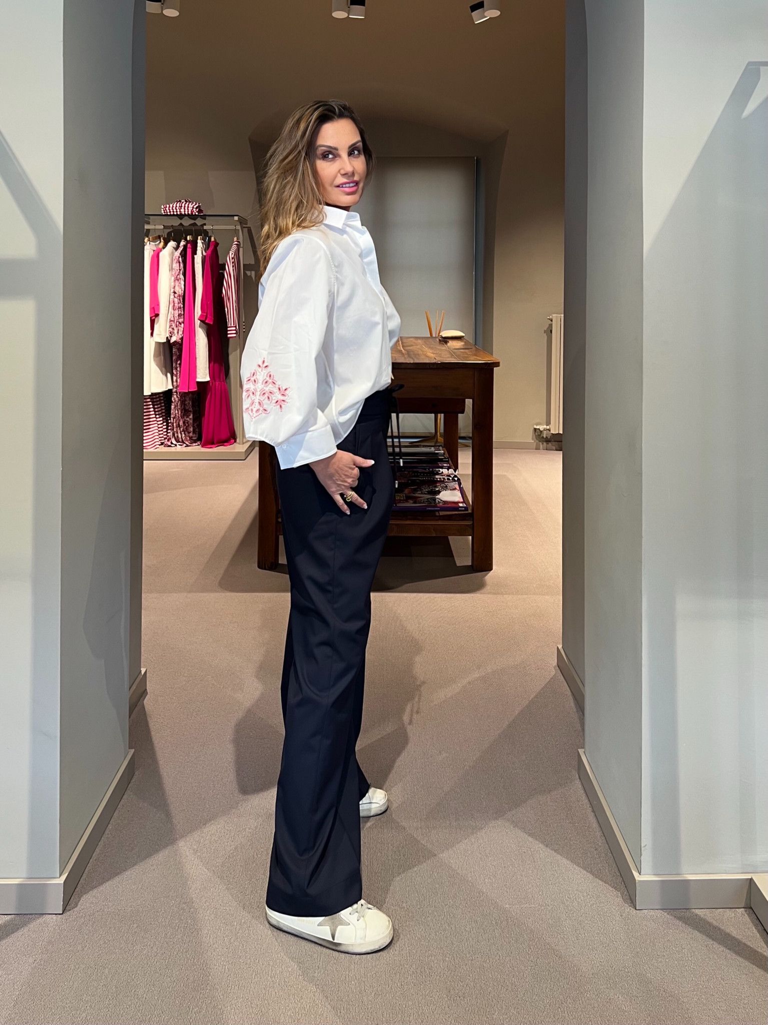 Camicia Bianca Ricamo GUGLIELMINOTTI