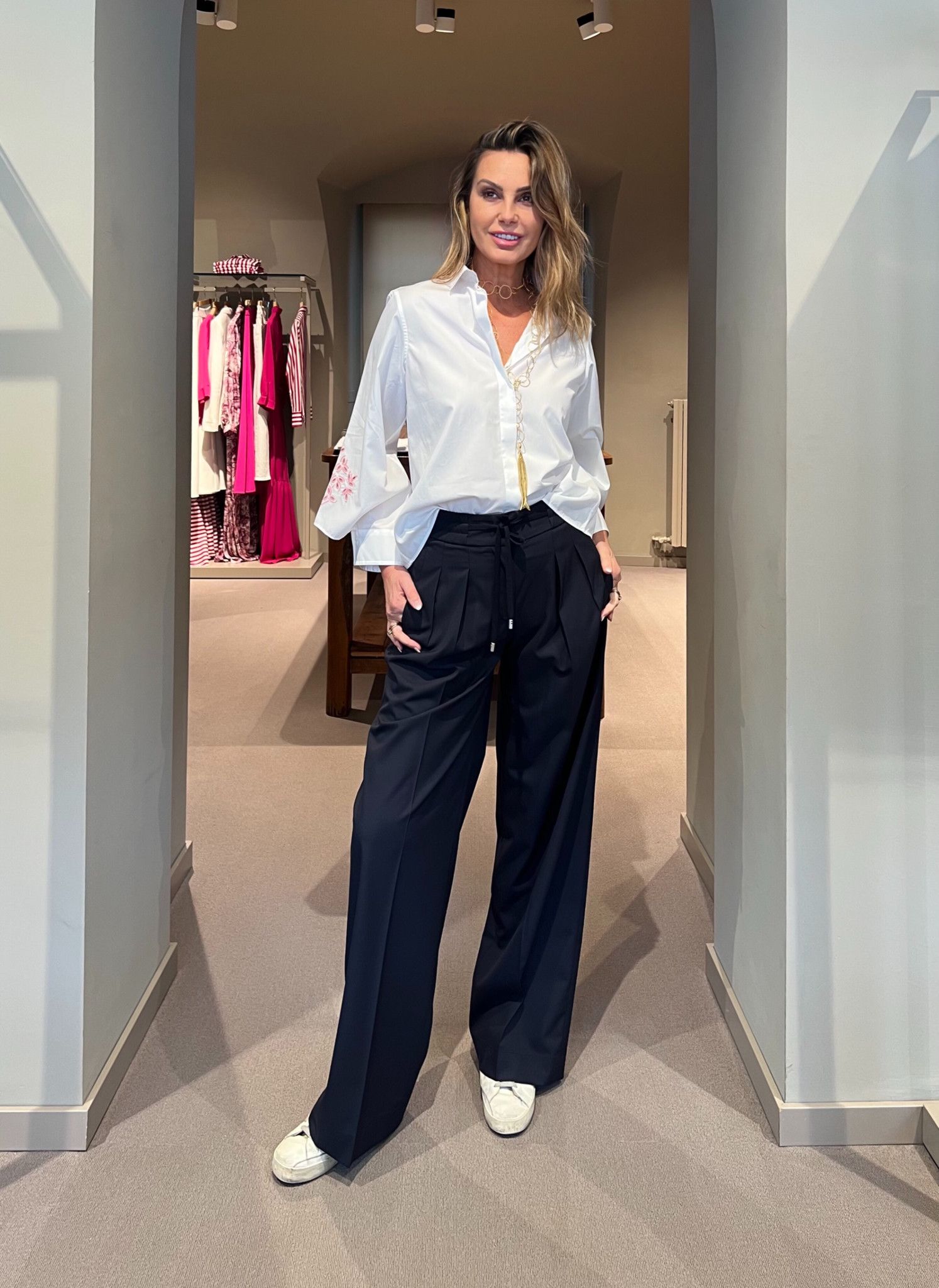 Camicia Bianca Ricamo GUGLIELMINOTTI