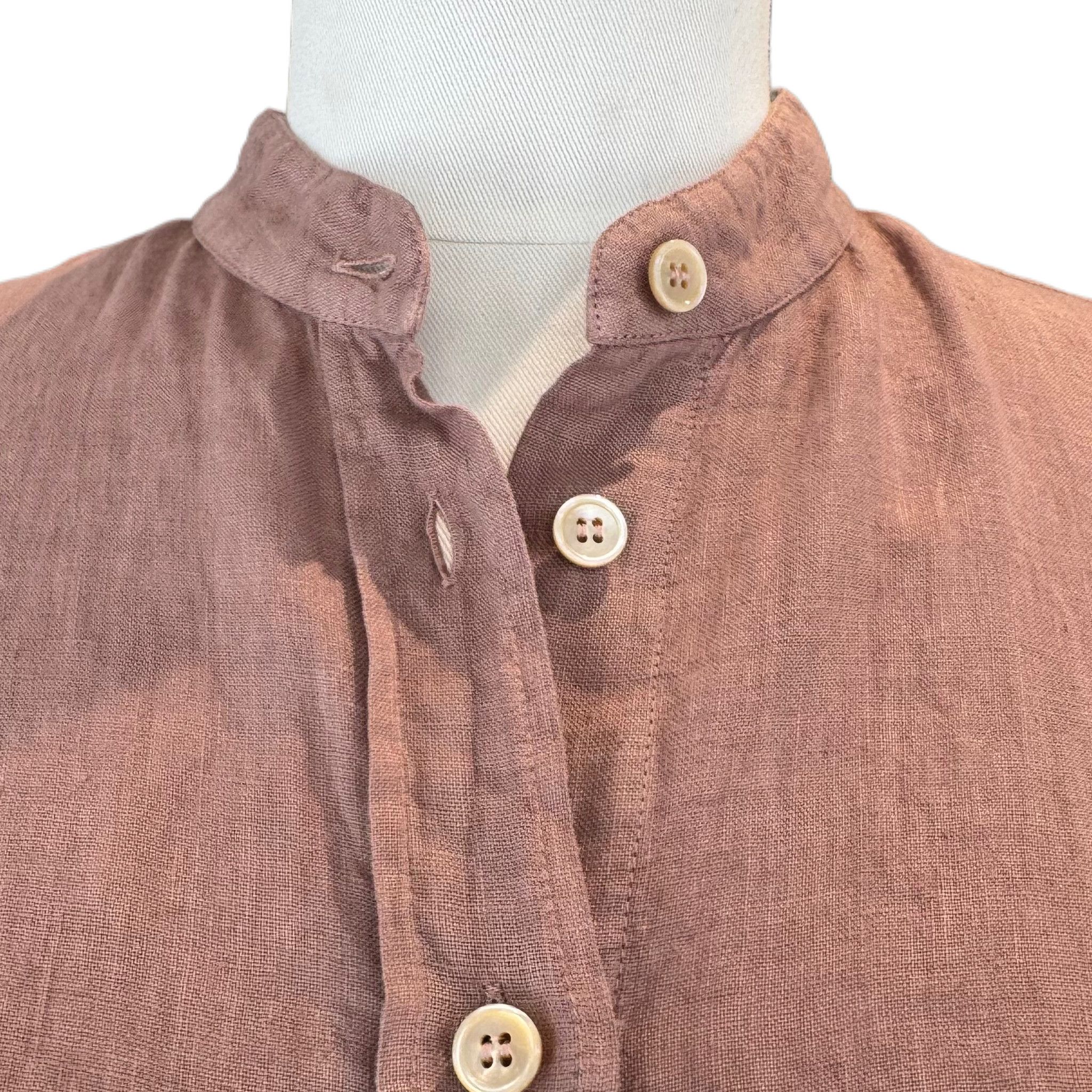 Camicia Coreana Fango Lino GUGLIELMINOTTI