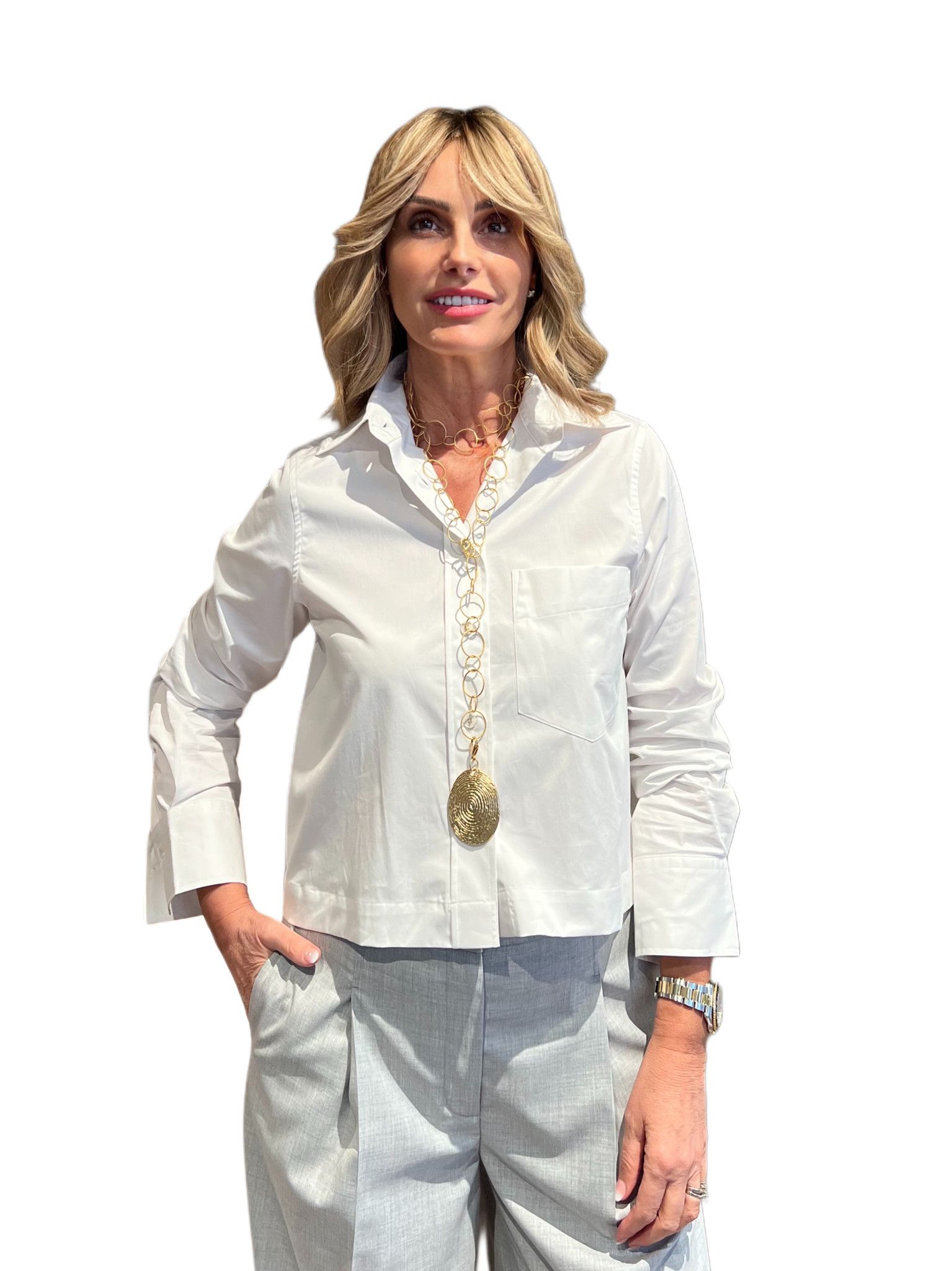 Camicia Cropped Bianca CLOSED