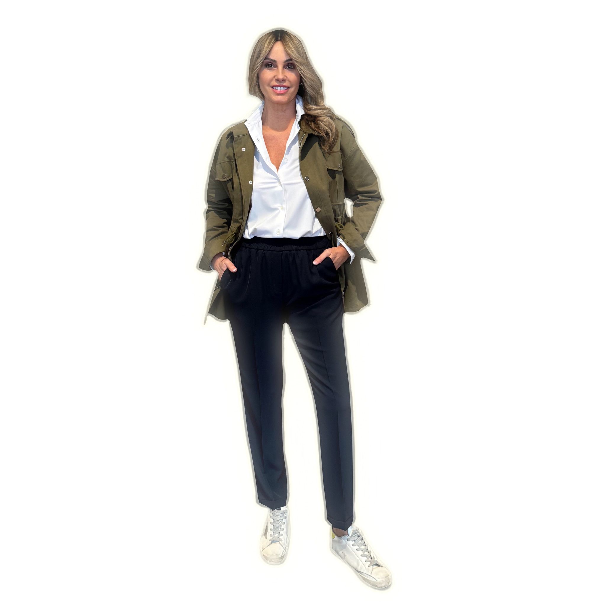 Pantalone Chino Elastico Blu Navy ViaMASINI80