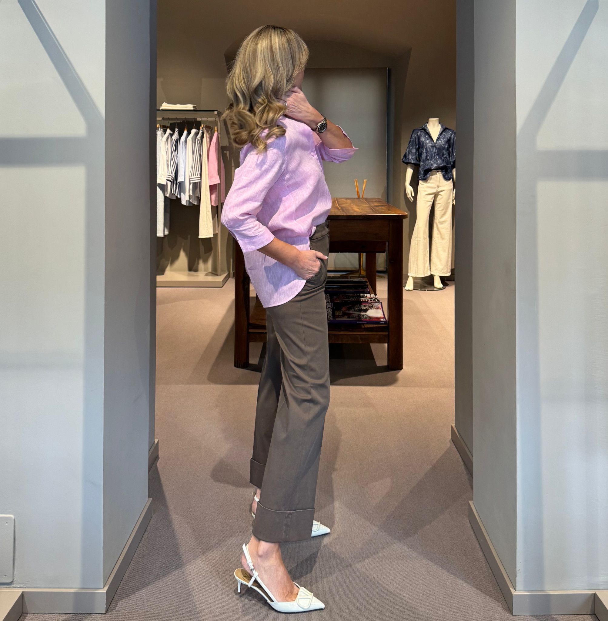 Pantalone Risvolto Oliva ViaMASINI80