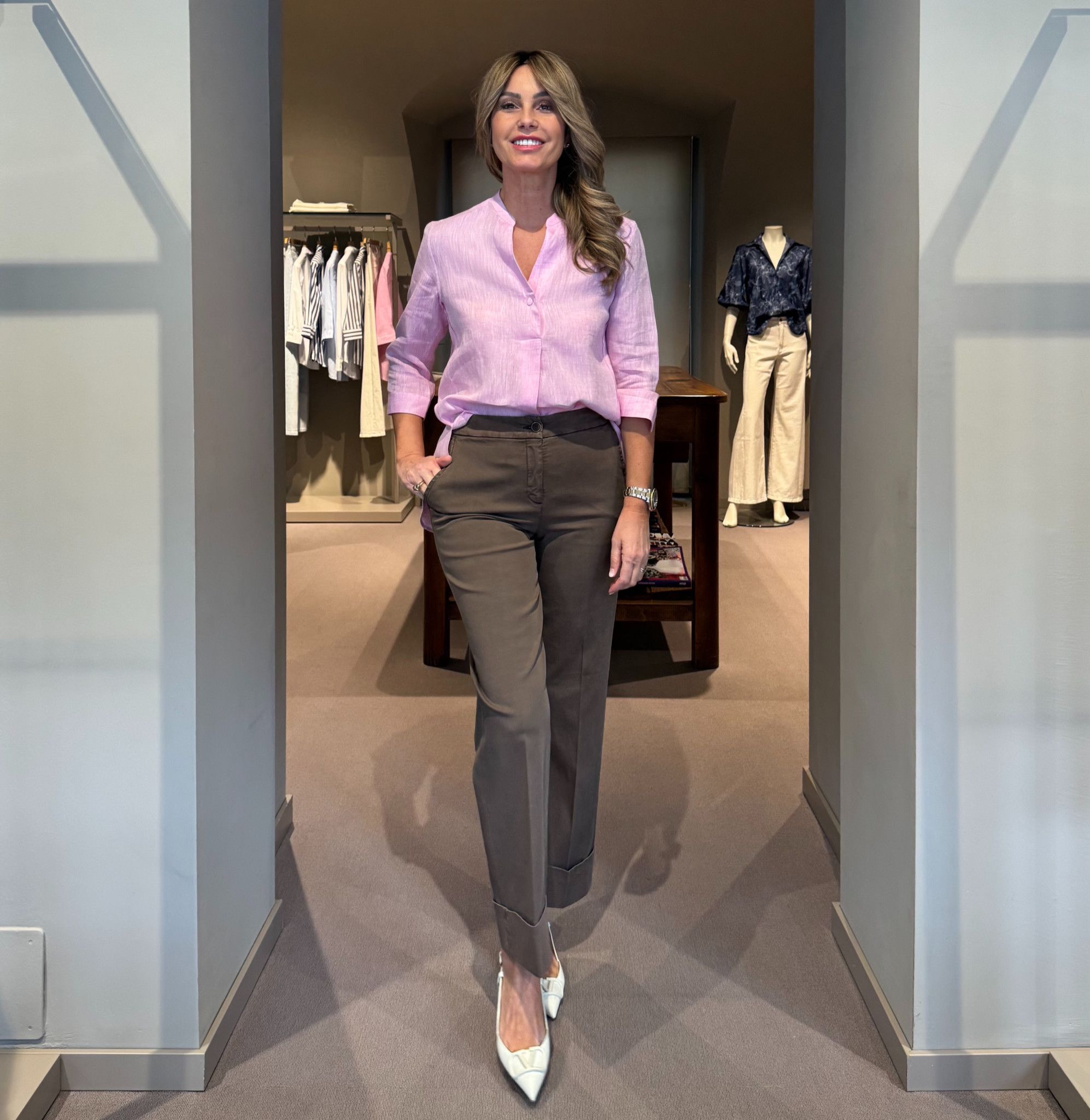 Pantalone Risvolto Oliva ViaMASINI80
