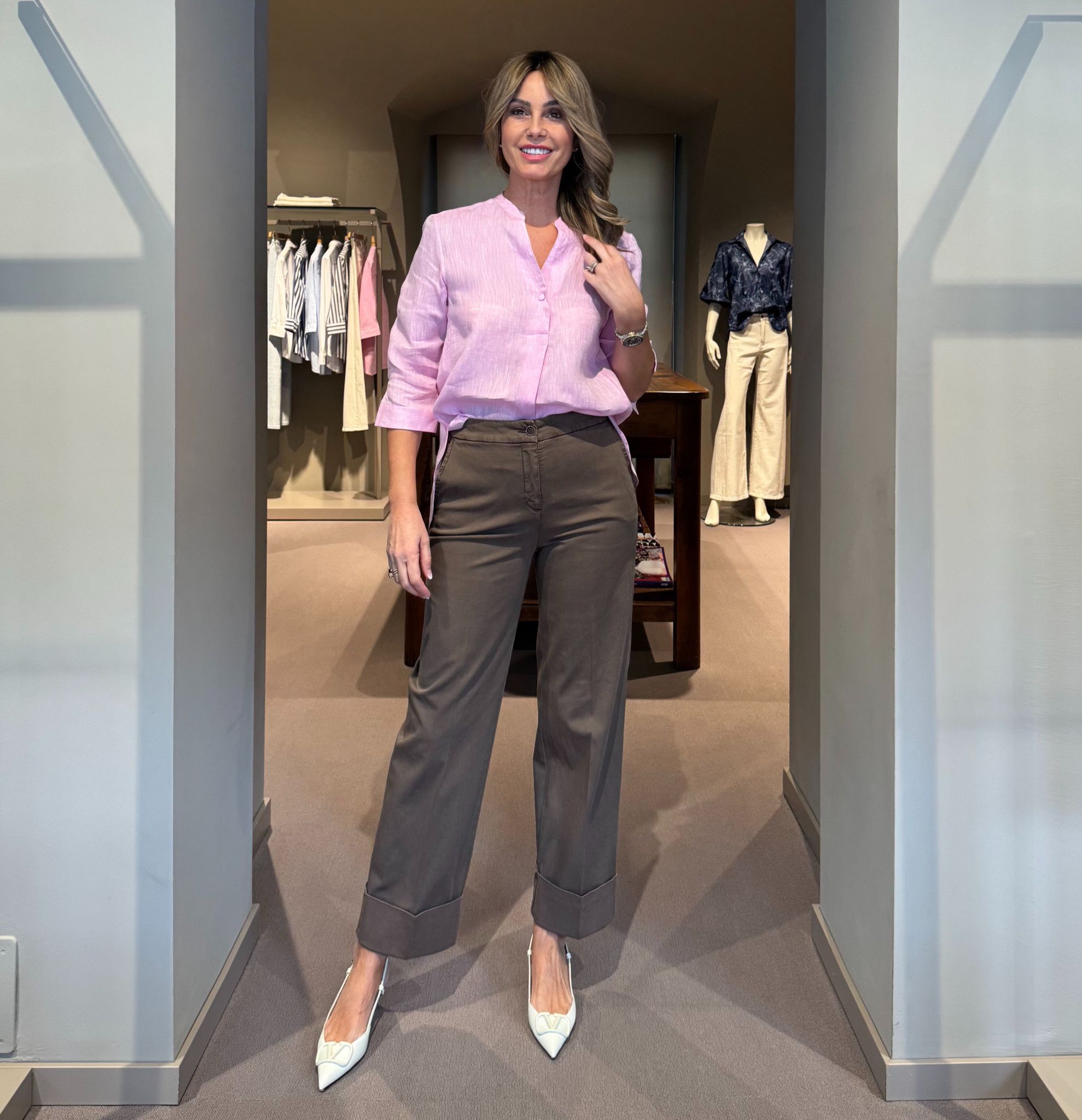Pantalone Risvolto Oliva ViaMASINI80