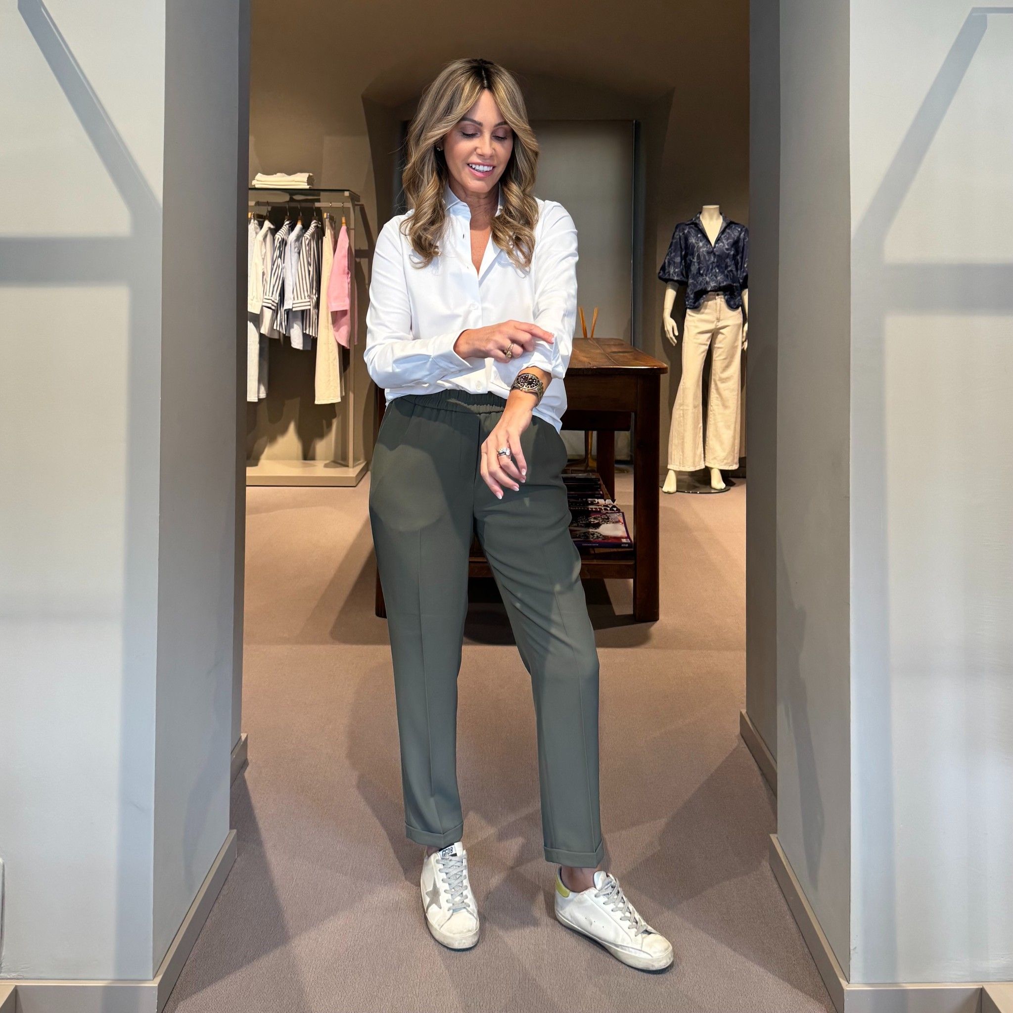 Pantalone Chino Elastico Oliva ViaMASINI80