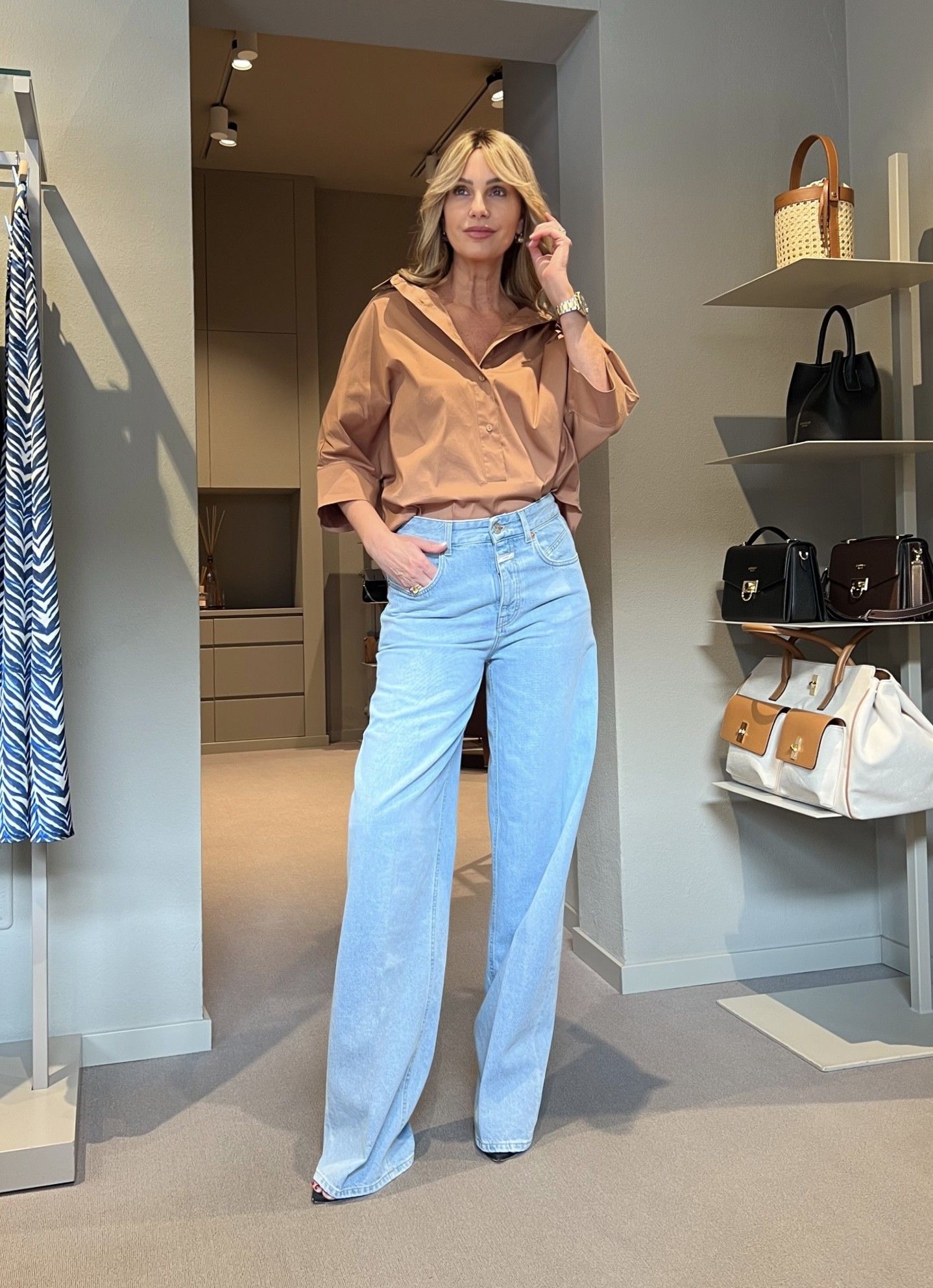 Camicia Over Avana MAIDA MILA