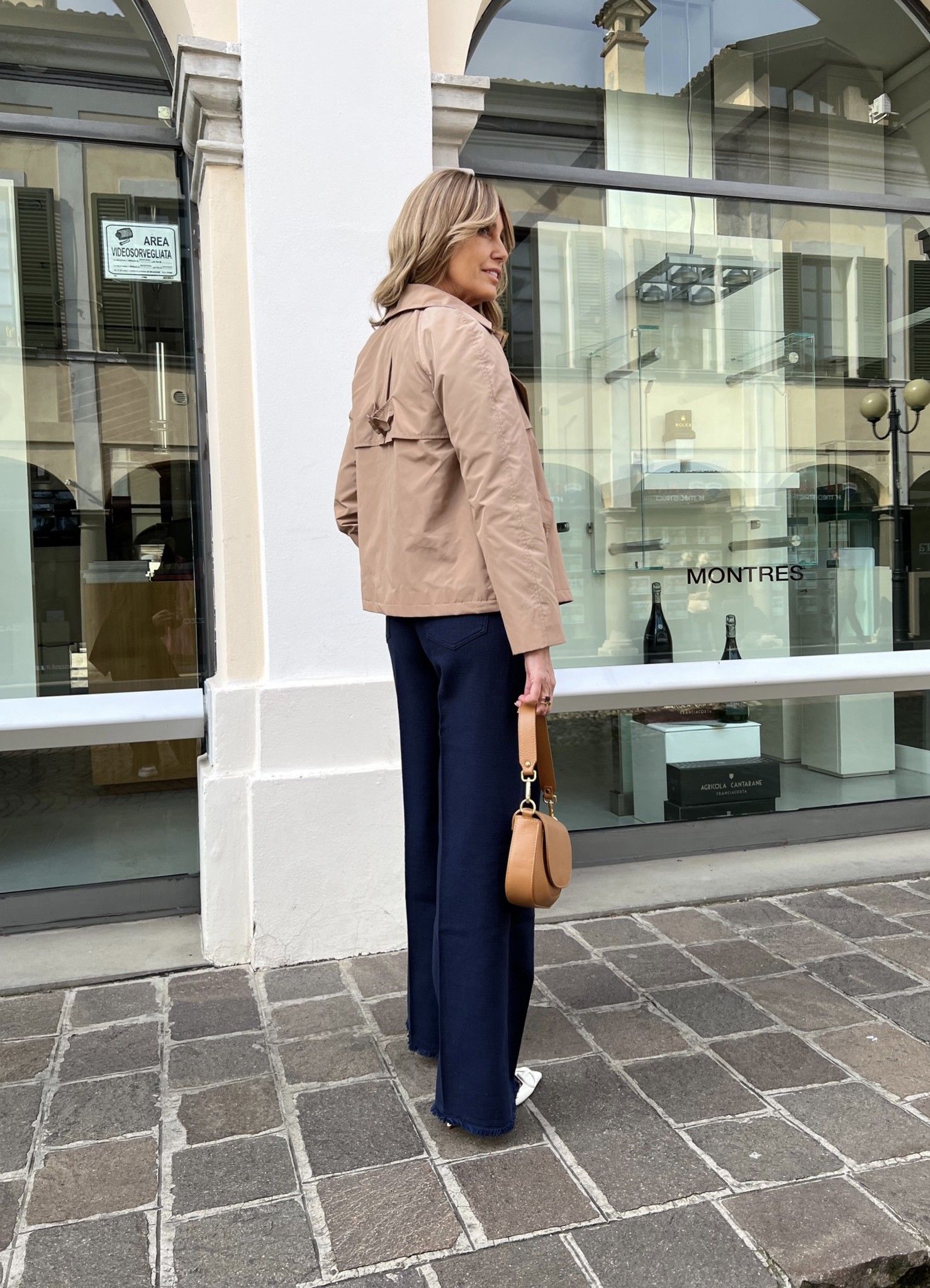 Pantalone Palazzo Blu Notte PESERICO EASY