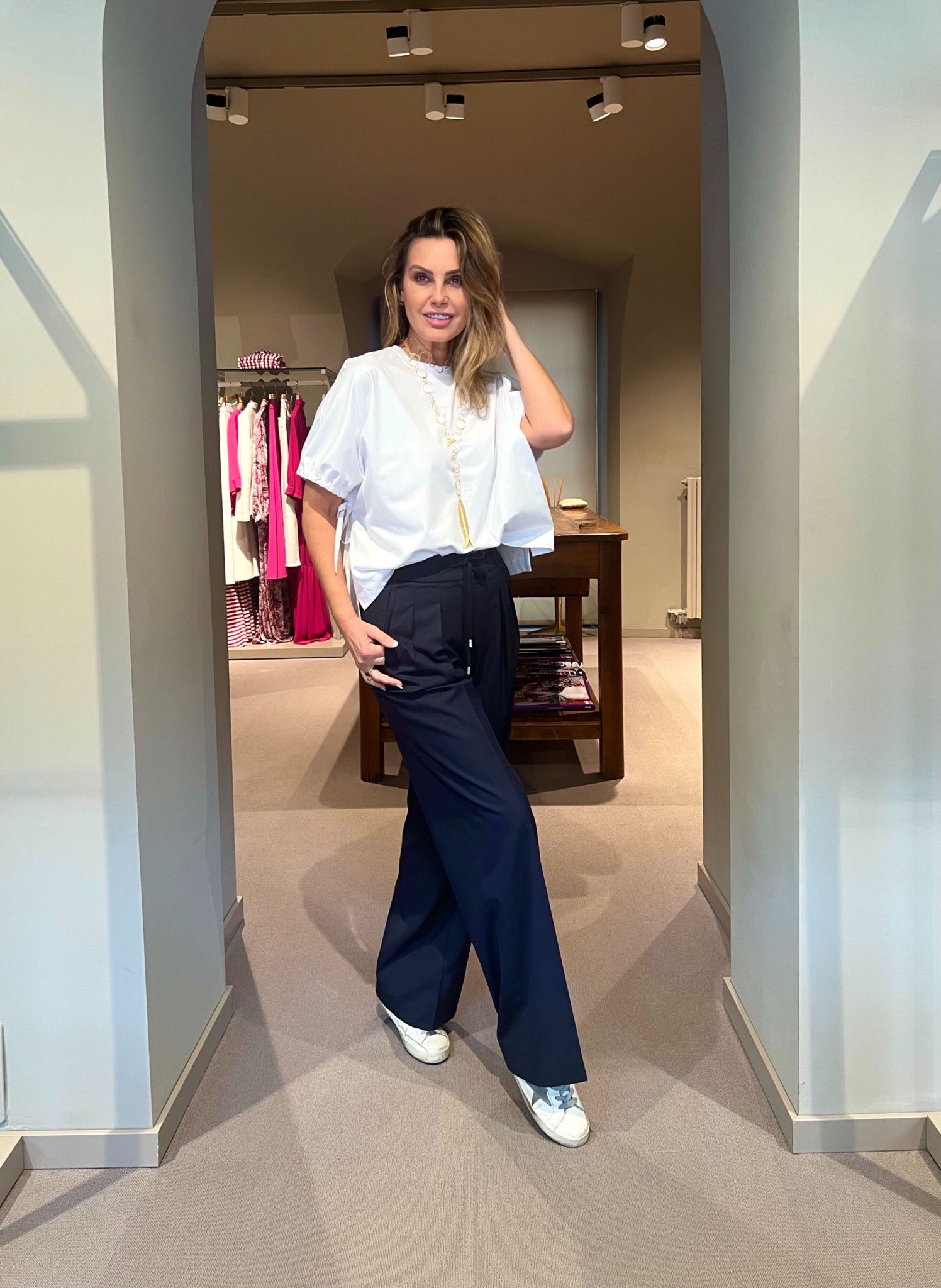 Pantalone Palazzo Coulisse Blu PESERICO EASY