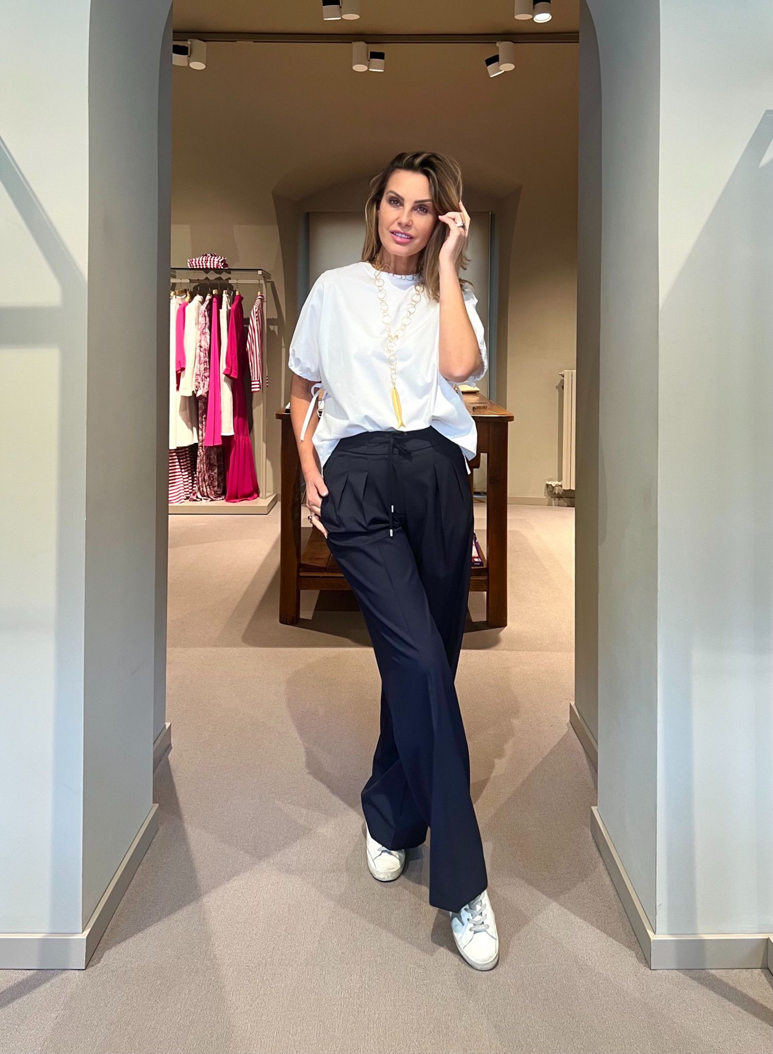 Tshirt Arriccio Bianca PESERICO EASY