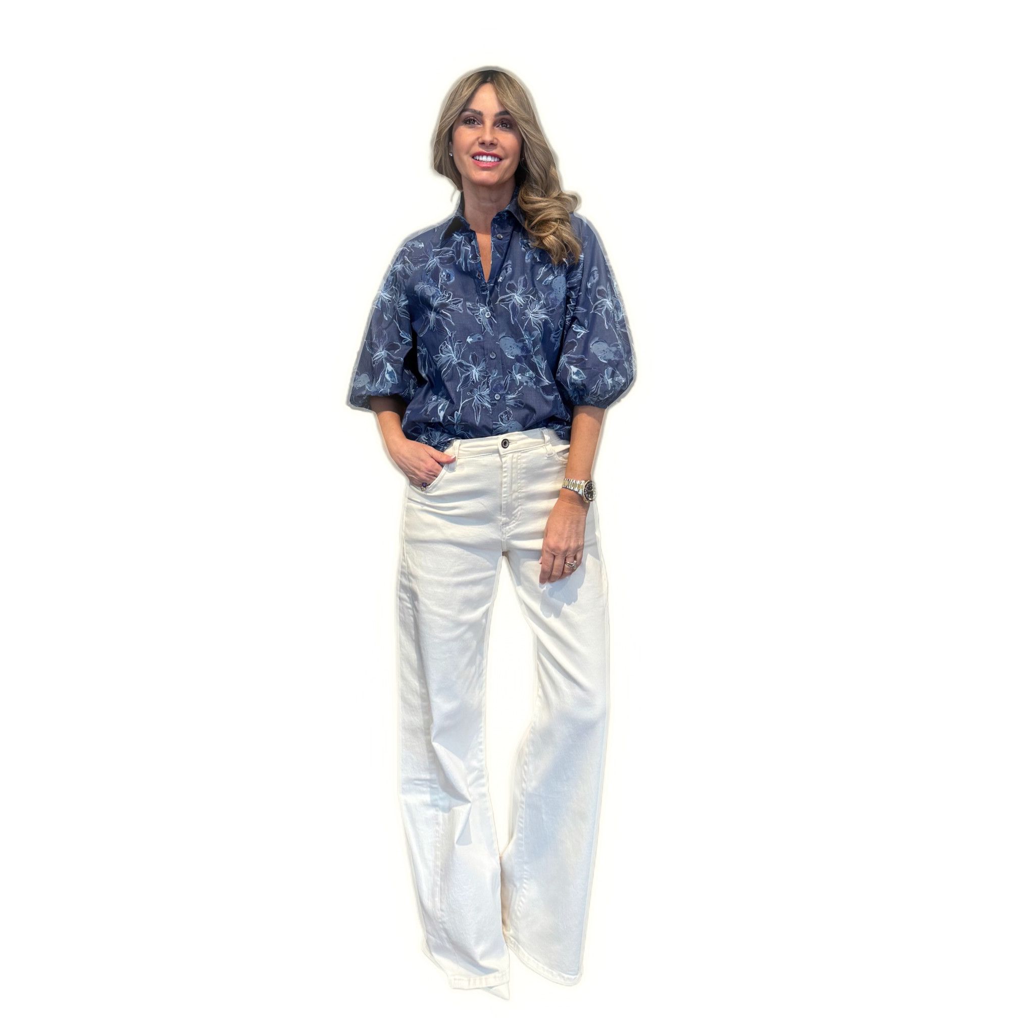 Jeans Wide Leg Panna NG71