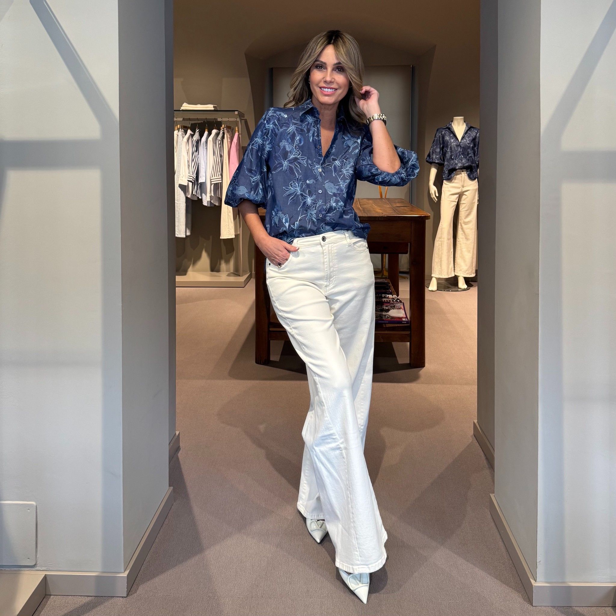 Jeans Wide Leg Panna NG71