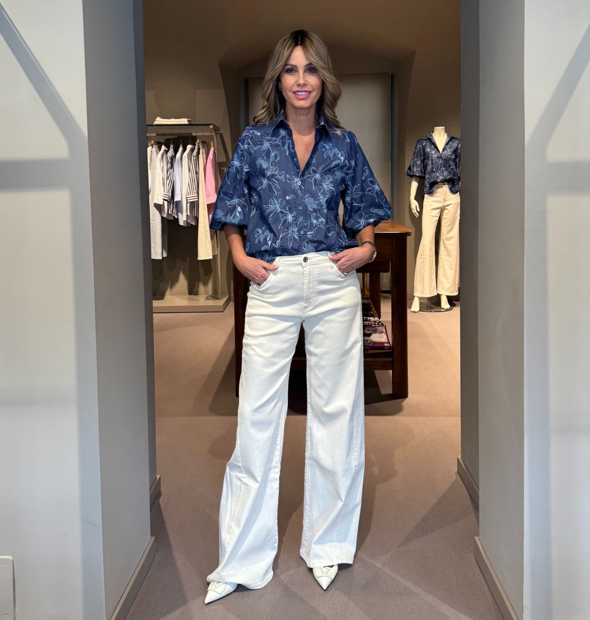 Jeans Wide Leg Panna NG71