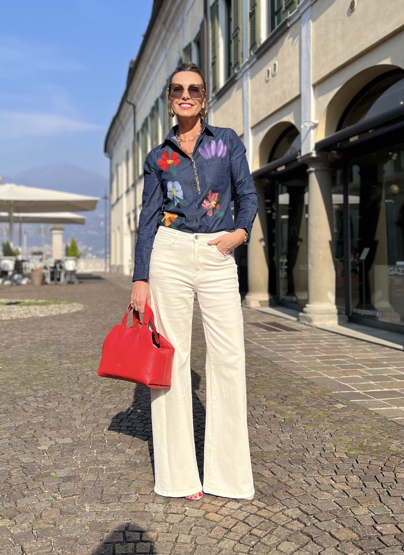 Jeans Wide Leg Panna NG71