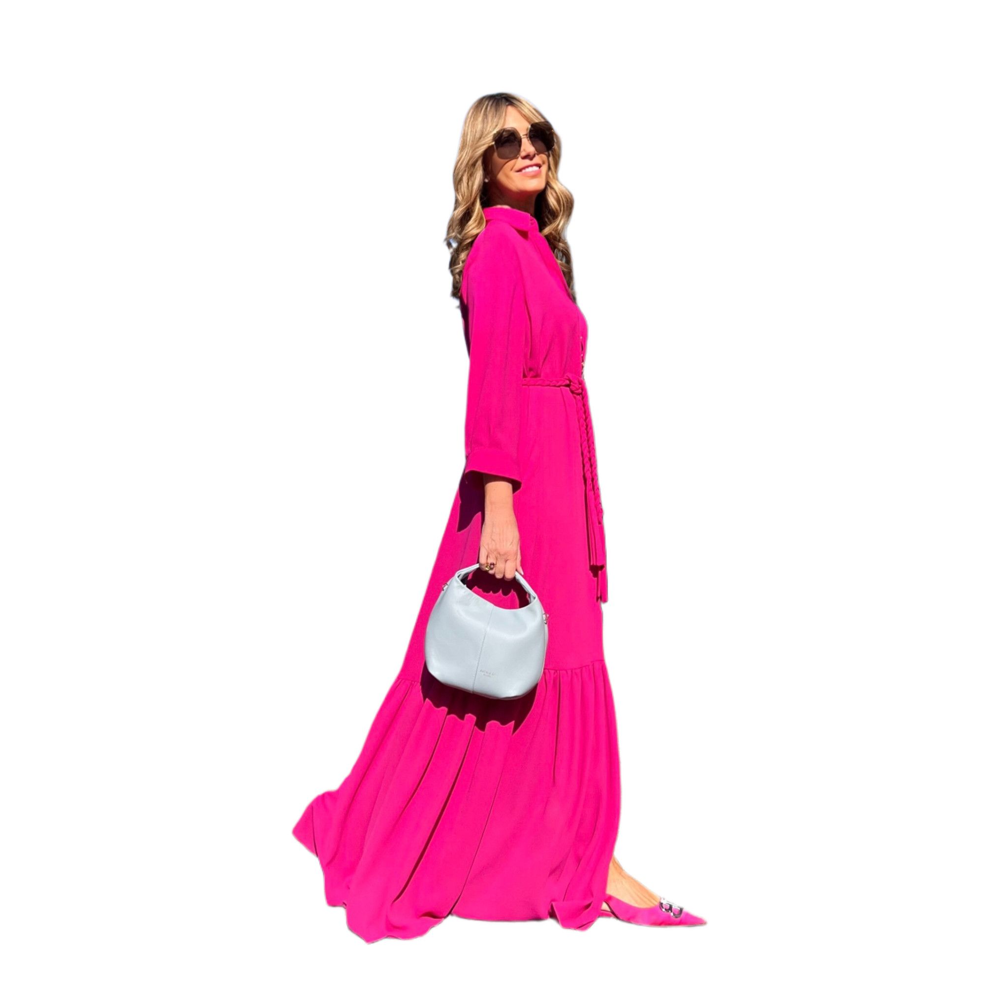 Abito Linda Fucsia Seta NG71
