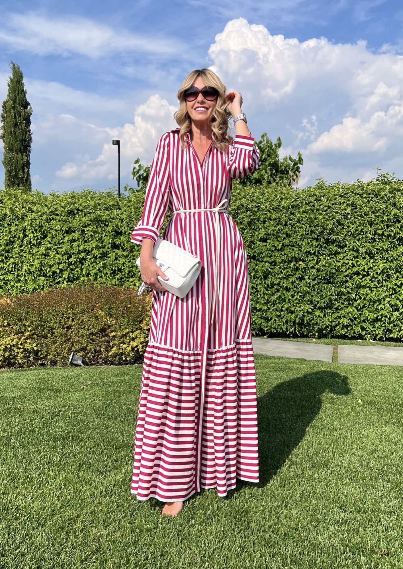 Abito Linda Riga Lampone Cotone NG71