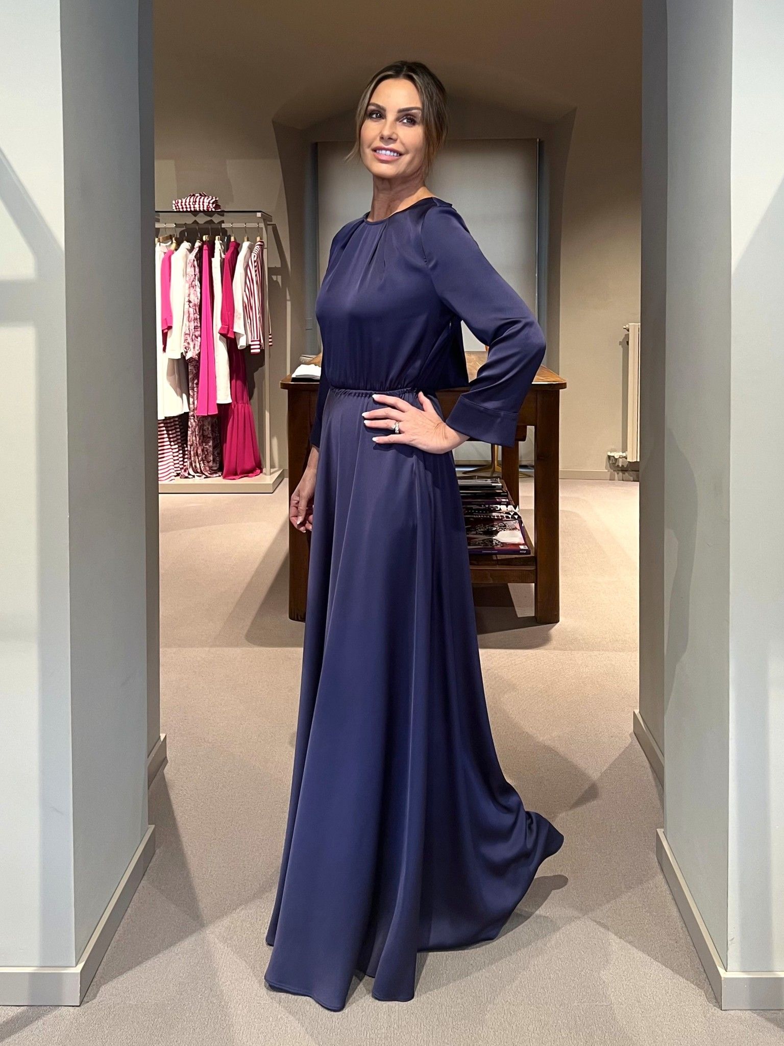 Abito Melissa Blu Seta NG71