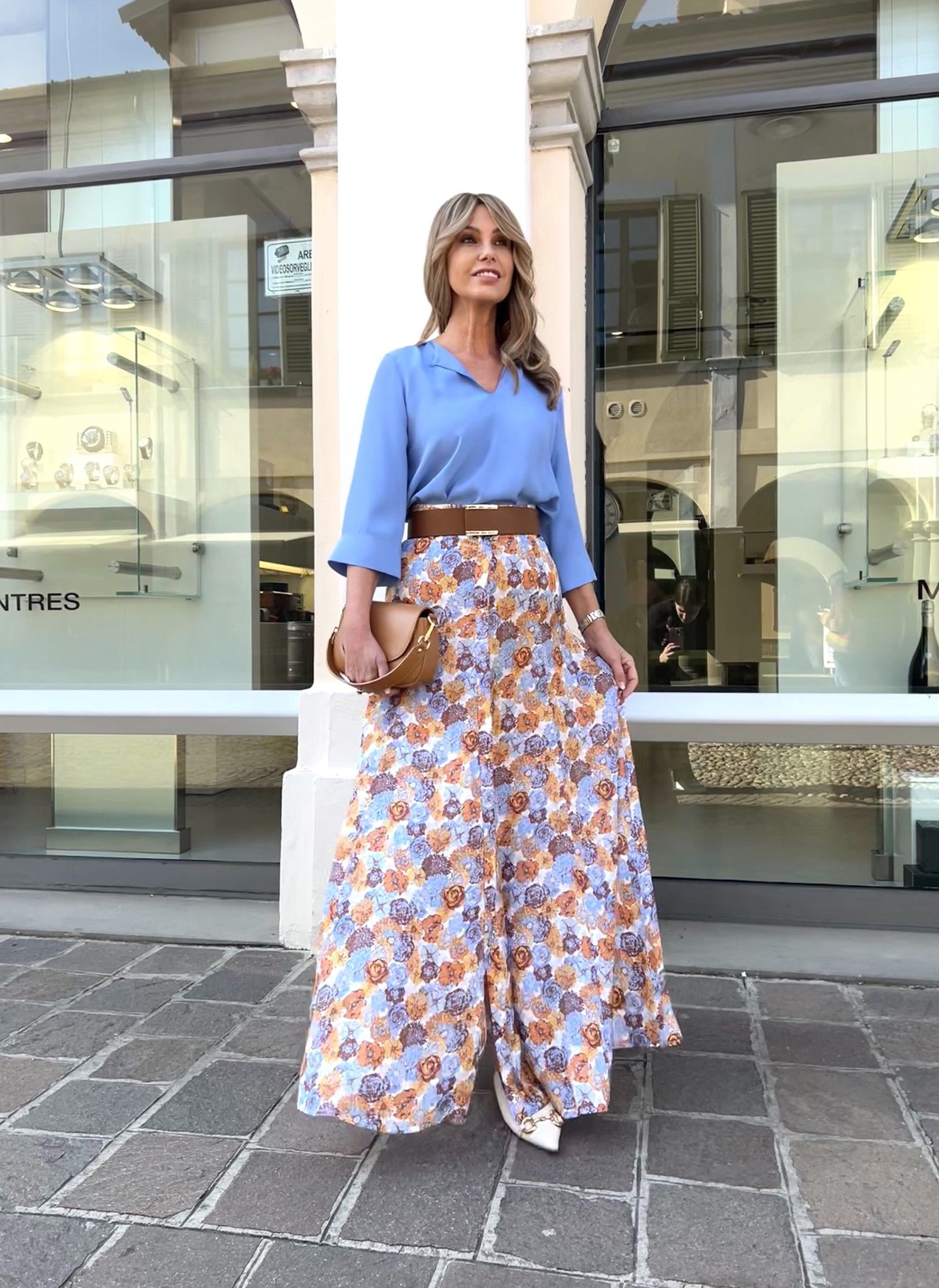 Camicia Giulia Azzurra Seta NG71