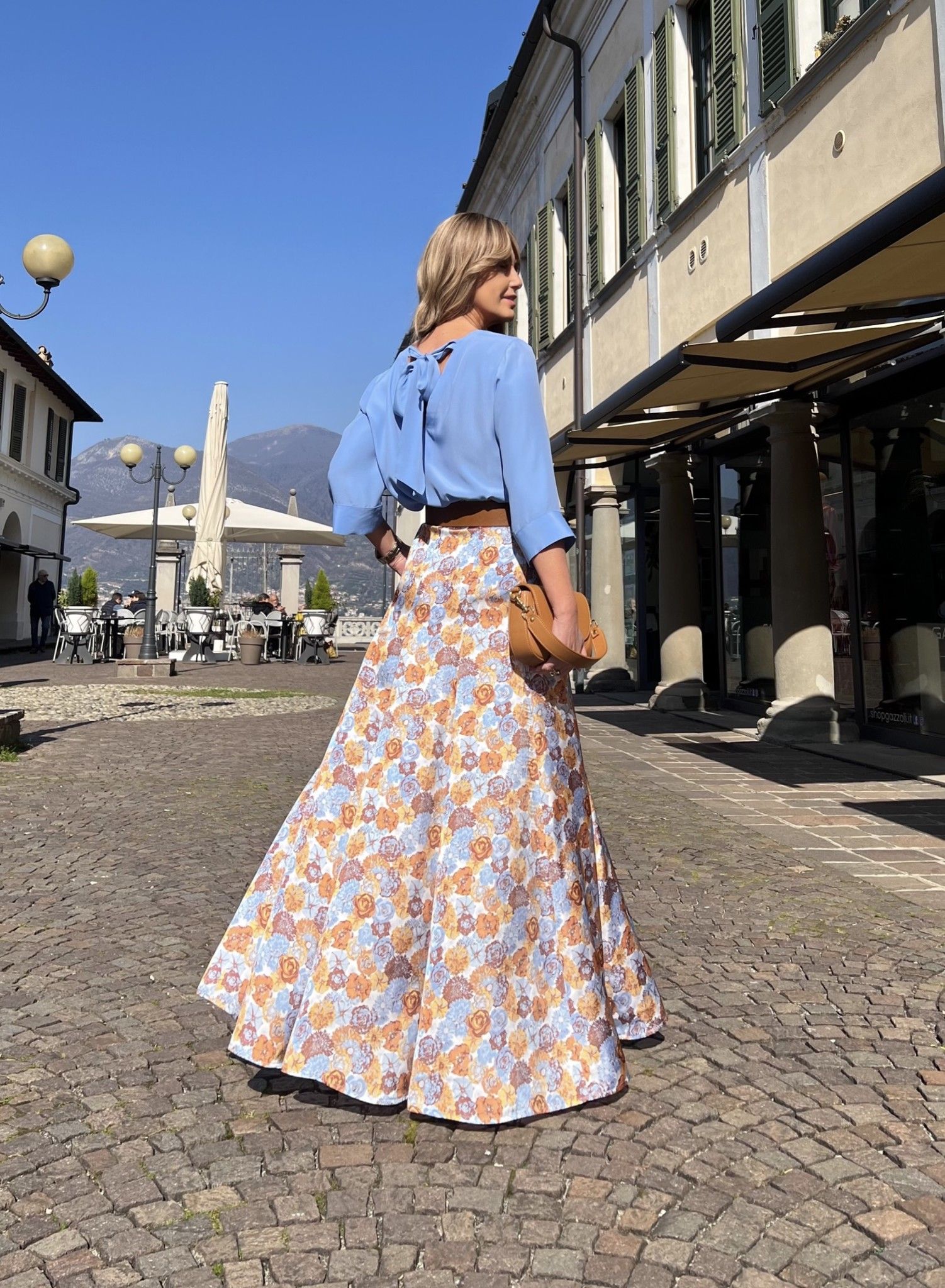 Camicia Giulia Azzurra Seta NG71