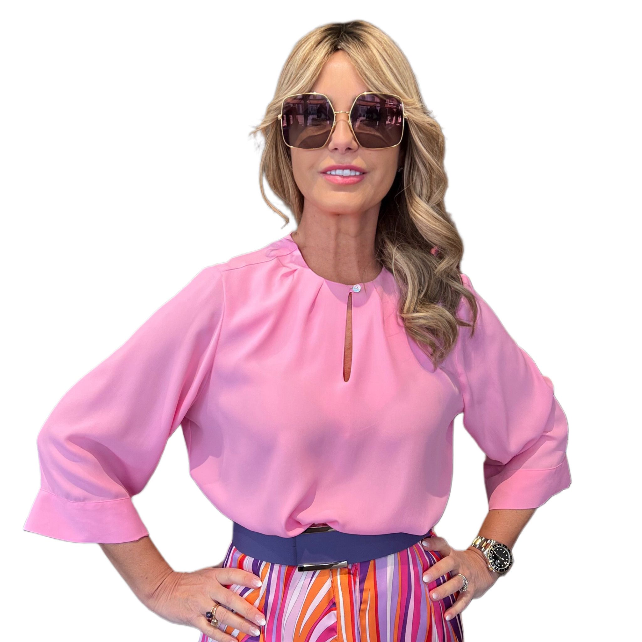 Camicia Giulia Rosa Seta NG71
