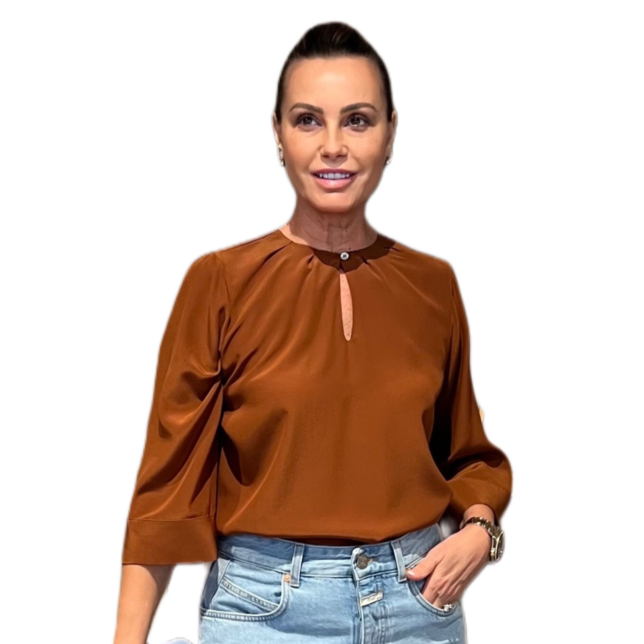 Camicia Giulia Bruciato Seta NG71