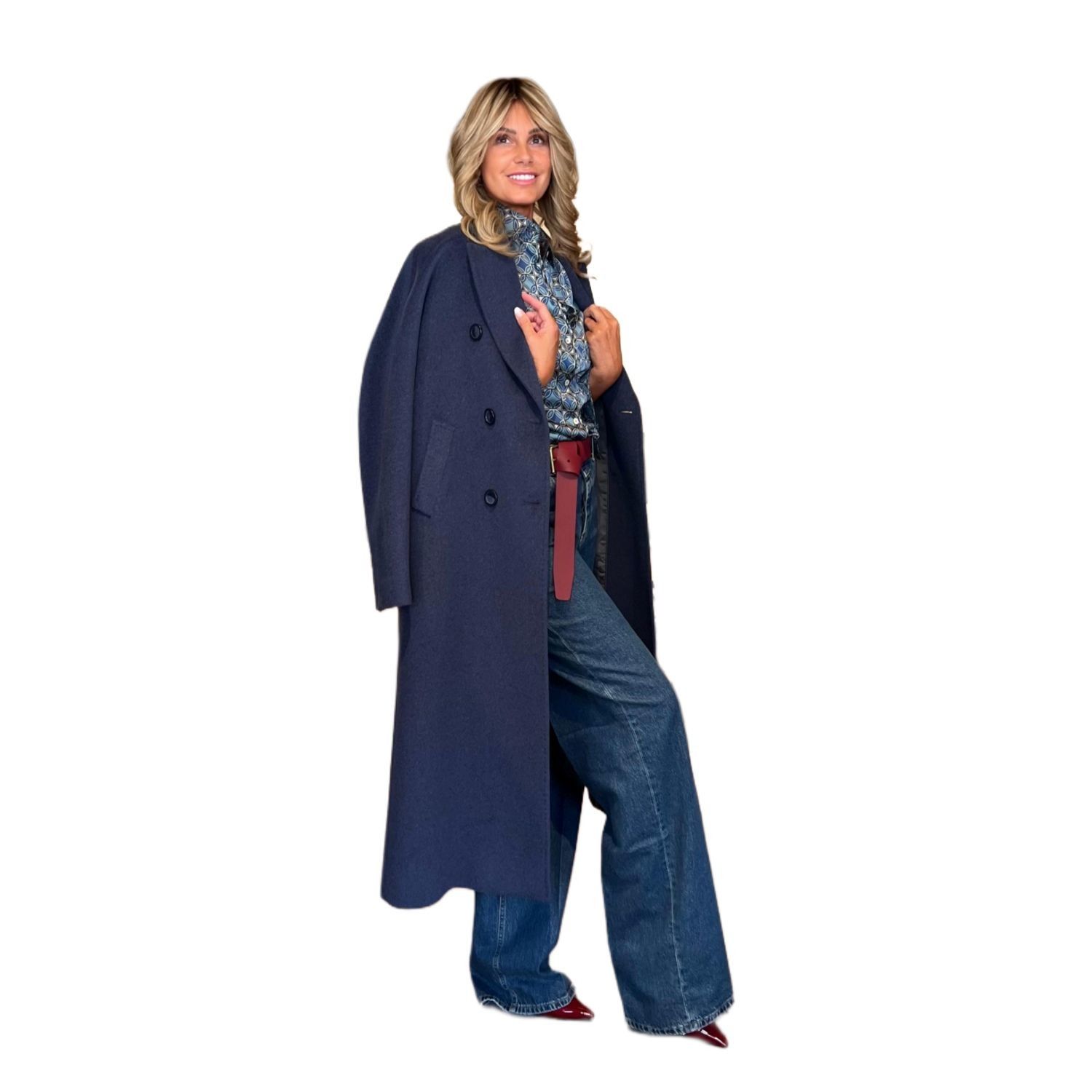 Cappotto Mirna Blu Denim CHIARULLI