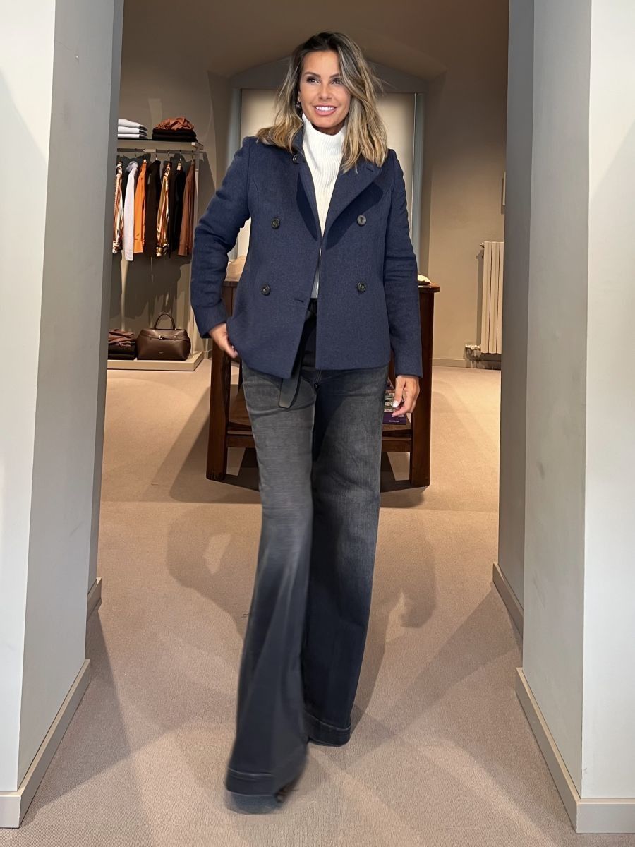 Caban Dion Blu Denim CHIARULLI