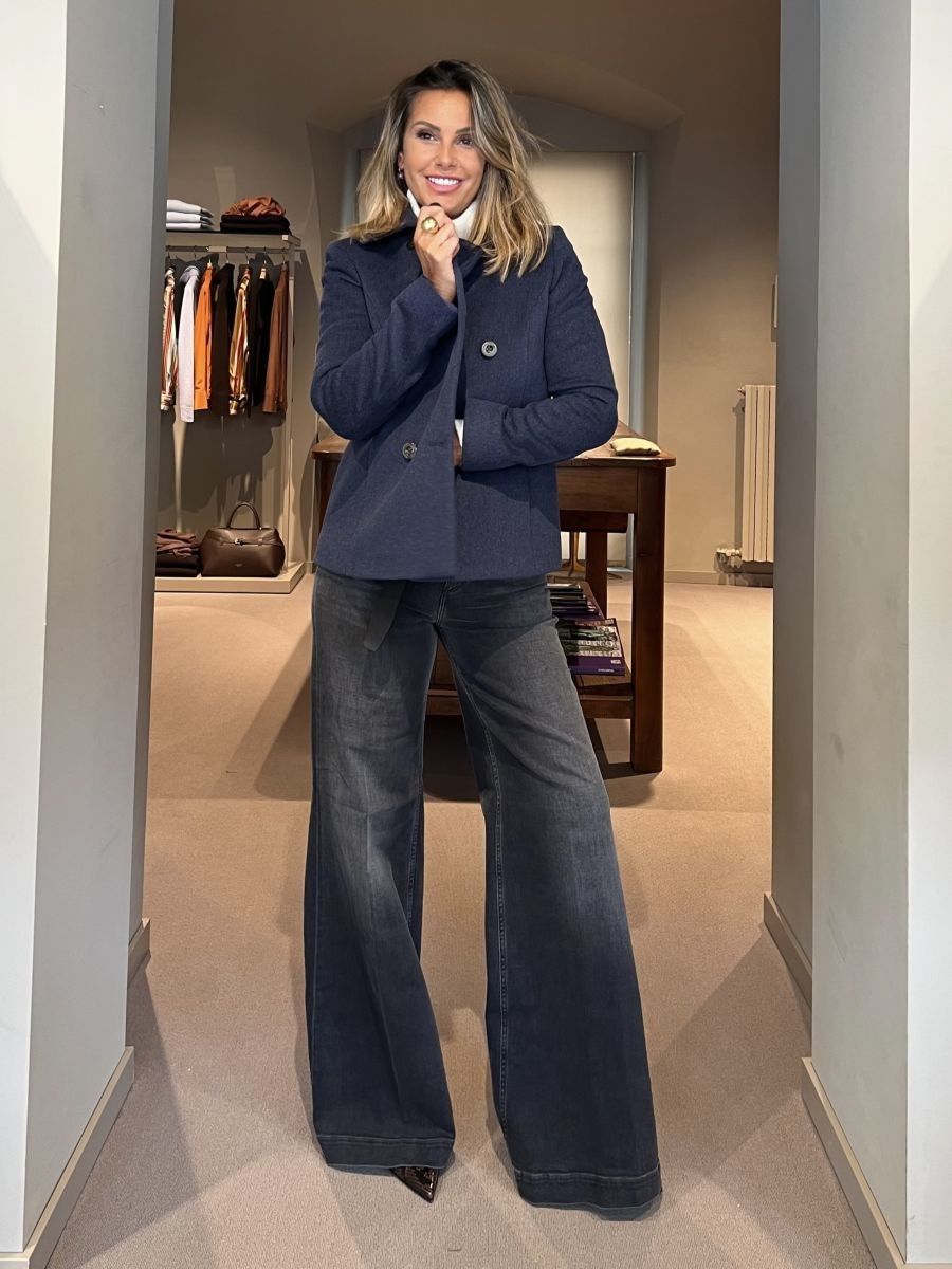 Caban Dion Blu Denim CHIARULLI