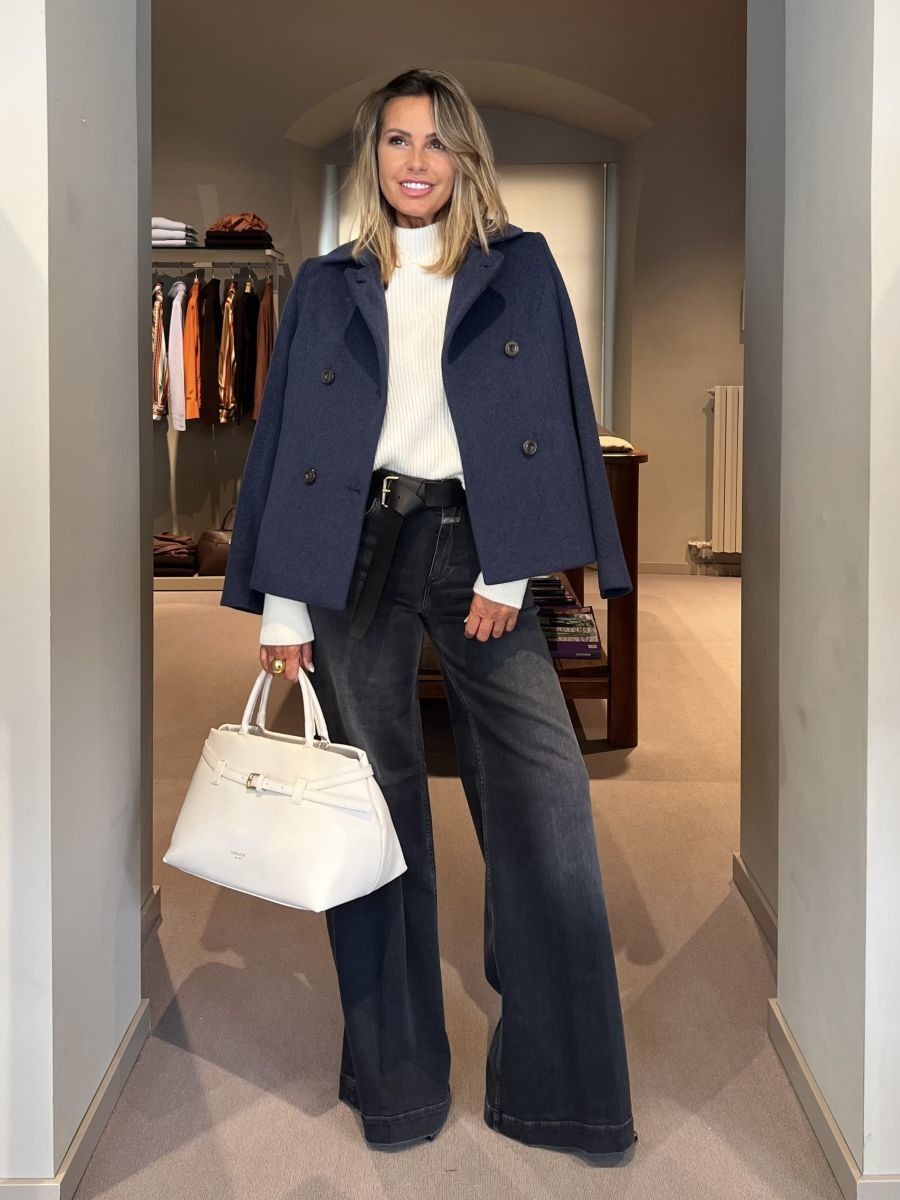 Caban Dion Blu Denim CHIARULLI