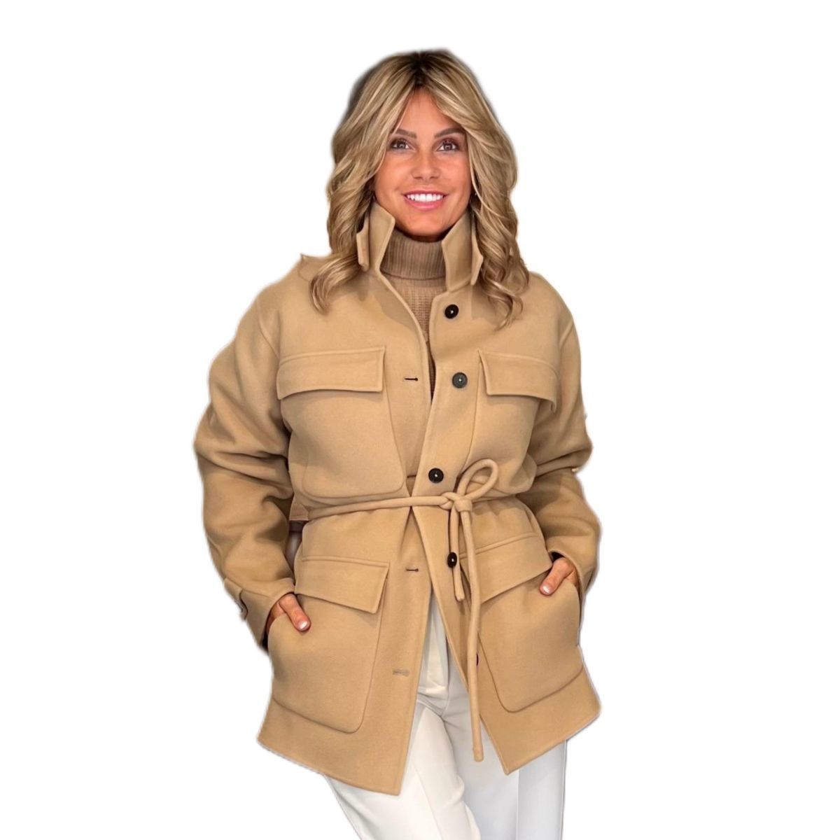 Caban Parka Lana Double Beige CLOSED