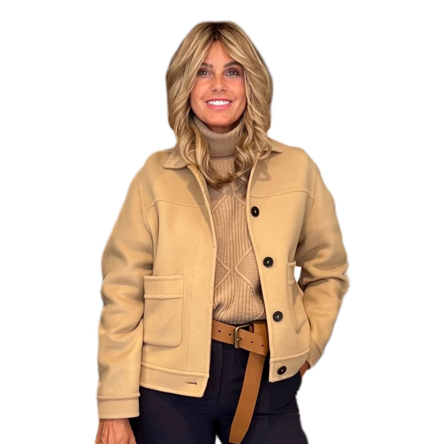 Caban Lana Double Beige CLOSED