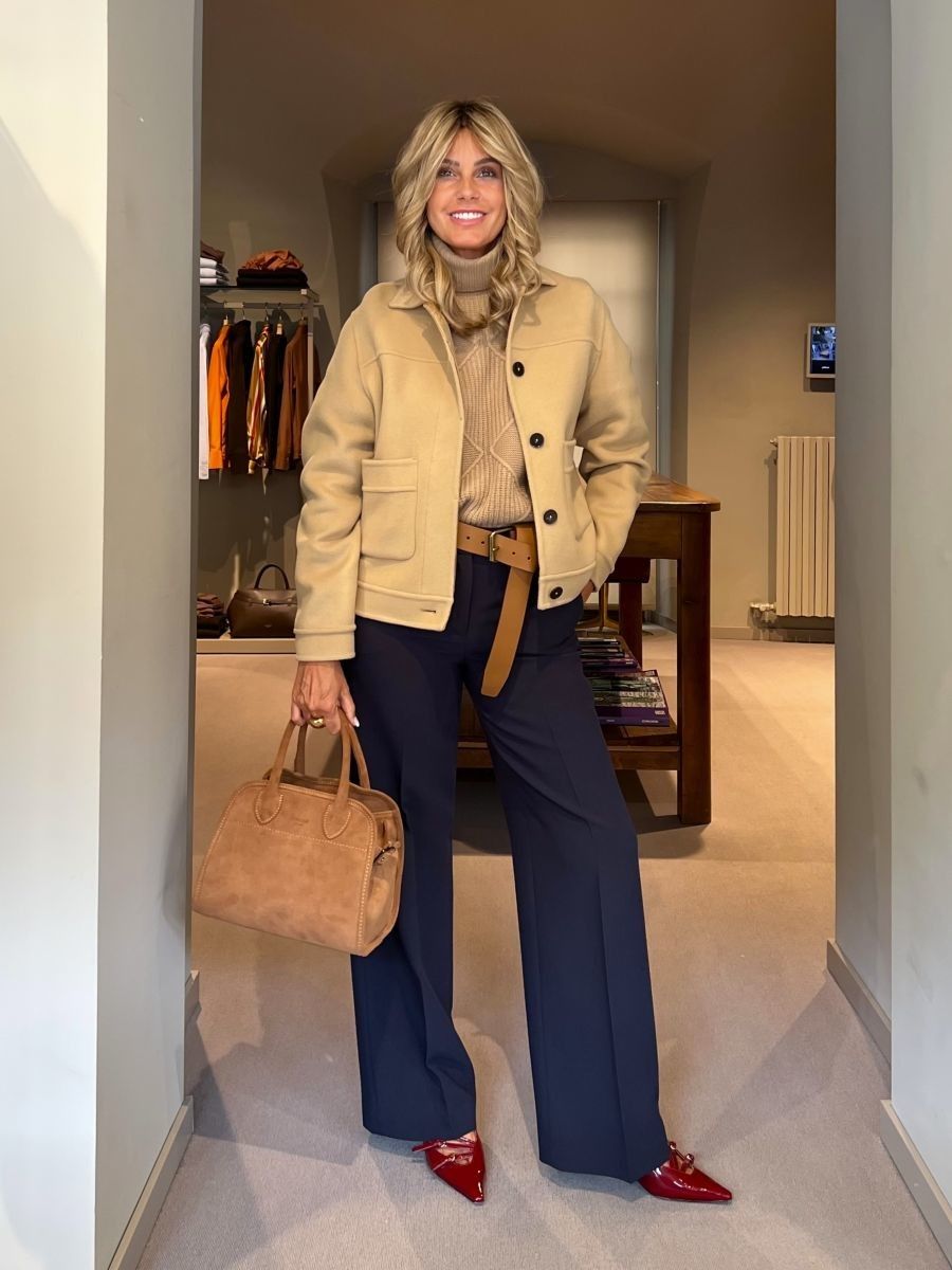 Caban Lana Double Beige CLOSED