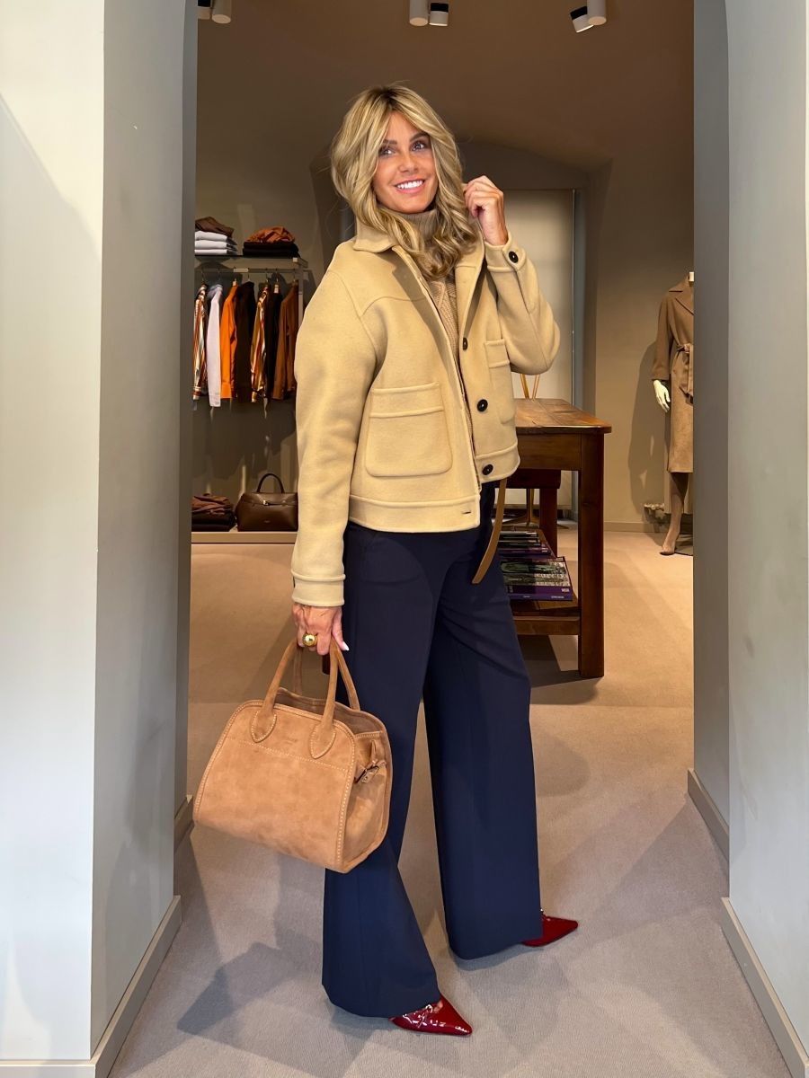 Caban Lana Double Beige CLOSED