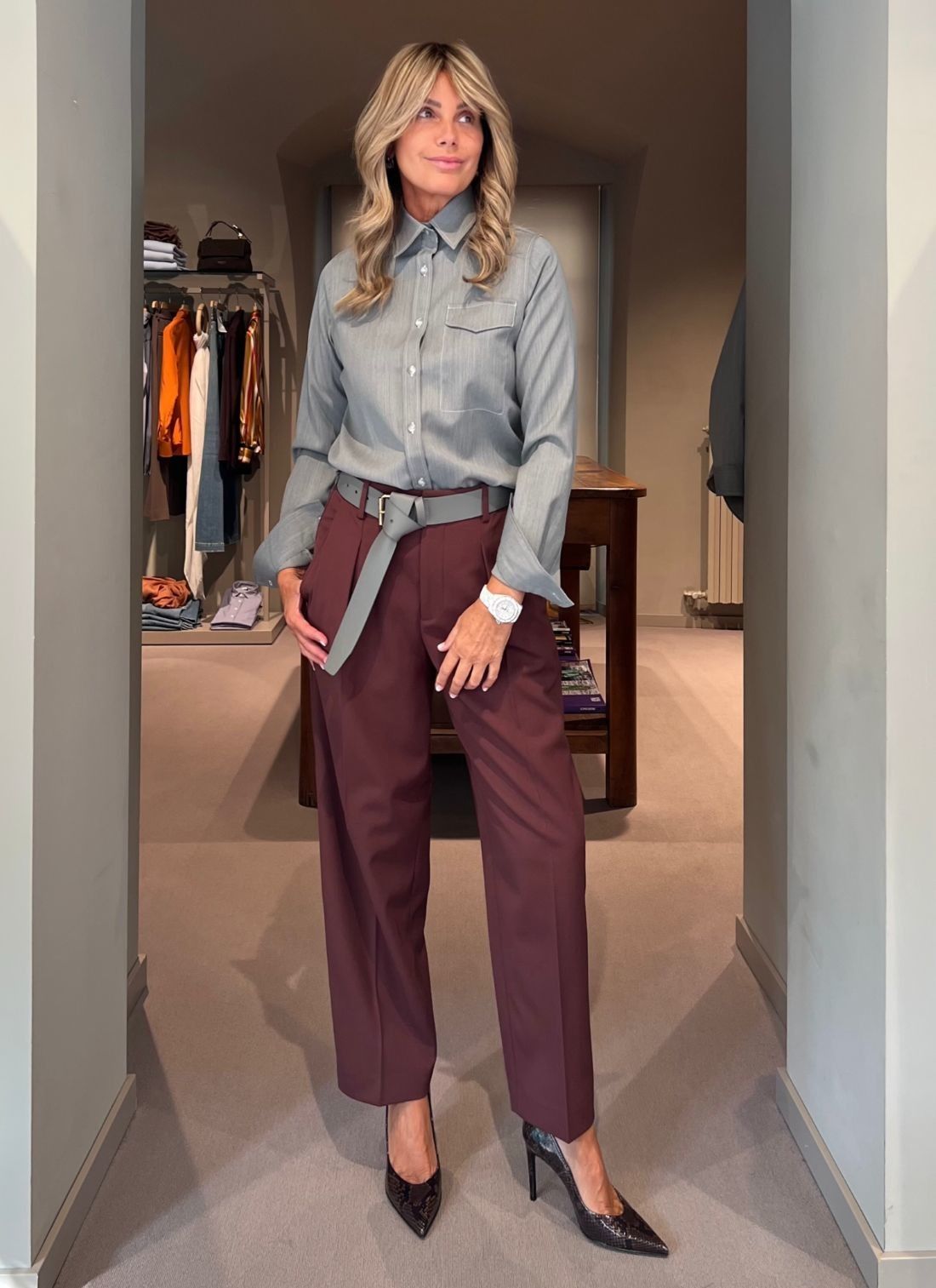 Pantalone Ruthy Dark Raisin Red CLOSED