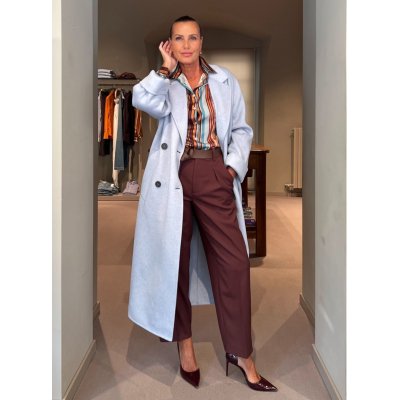 Cappotto Clara Azzurro Melange IVY OAK