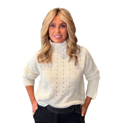 Maglia Lupetto Intarsi Panna MAIDA MILA