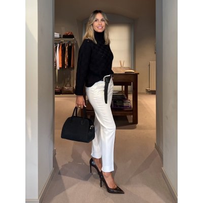 Maglia Lupetto Intarsi Nera MAIDA MILA