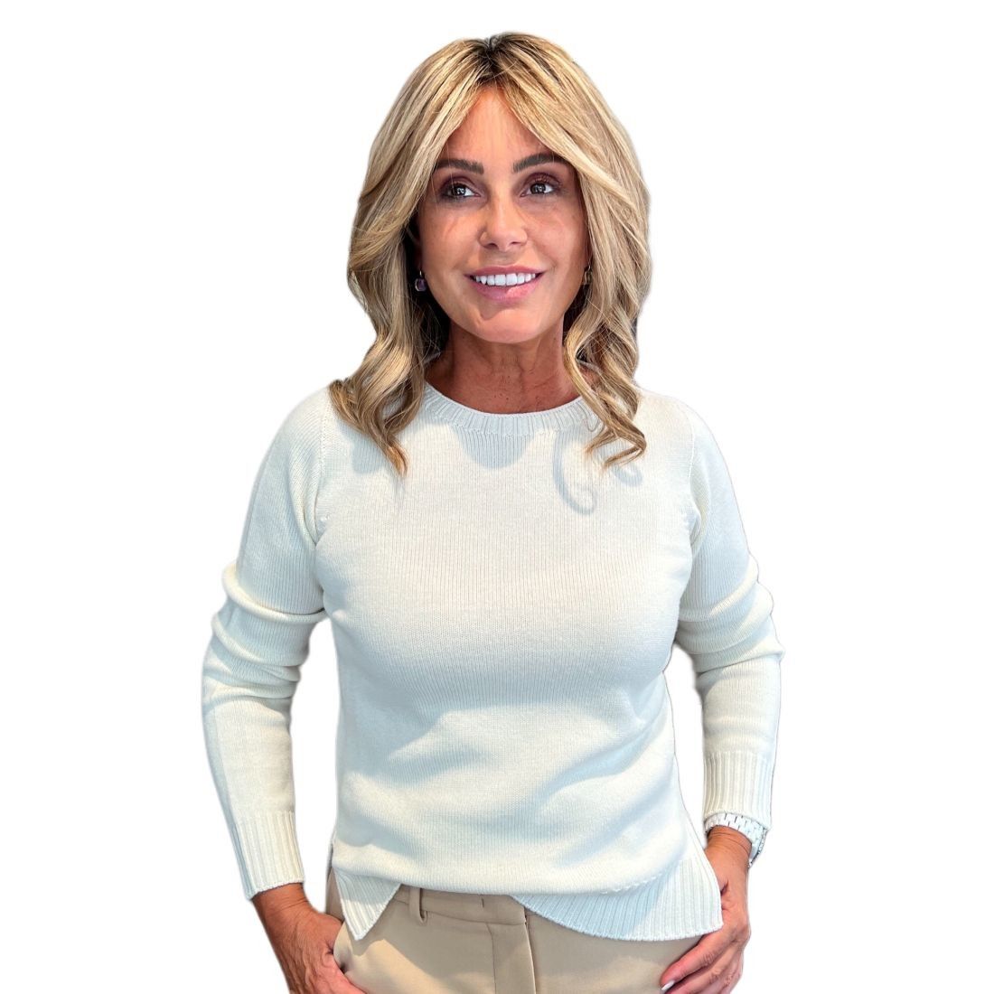 Maglia Girocollo Panna MAIDA MILA