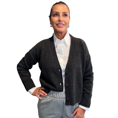 Cardigan Grigio Scuro MAIDA MILA