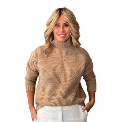 Maglia Intarsio Cammello MAIDA MILA