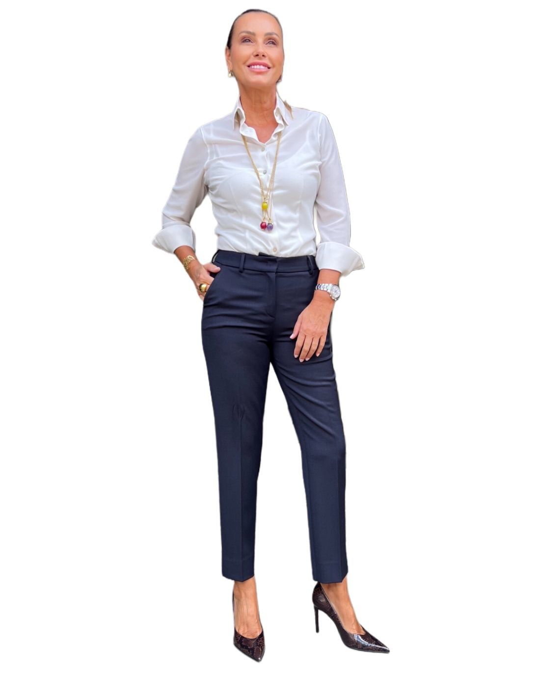 Pantalone Sigaretta Blu Zaffiro ViaMASINI80