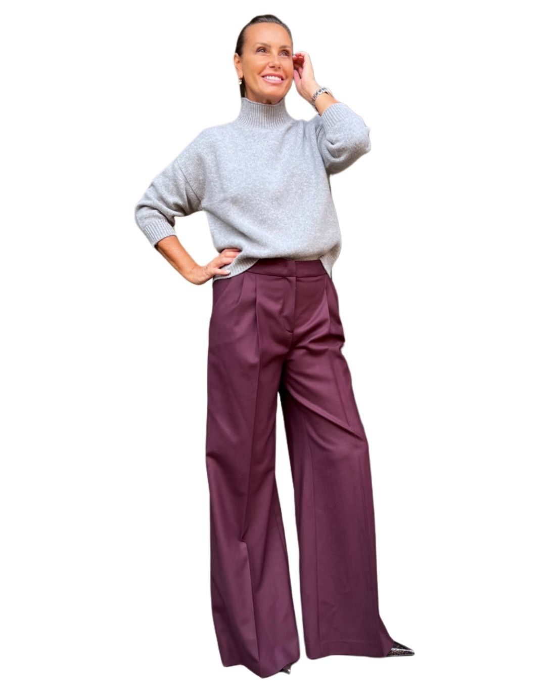 Pantaloni Palazzo Pinces Bordeaux ViaMASINI80