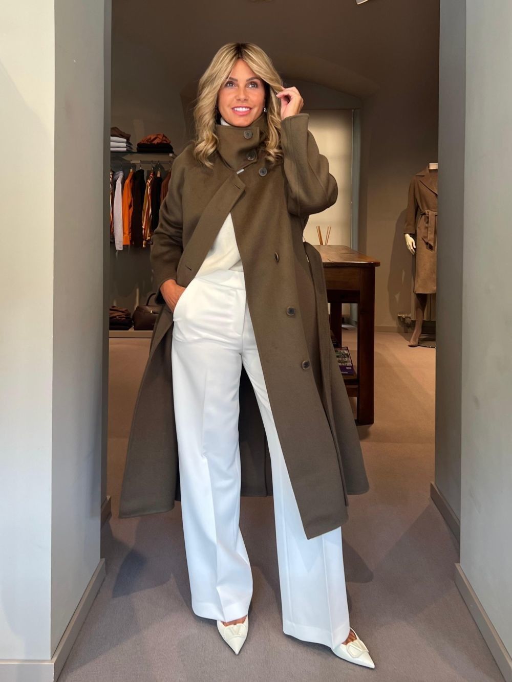 Pantalone Straight Panna ViaMASINI80